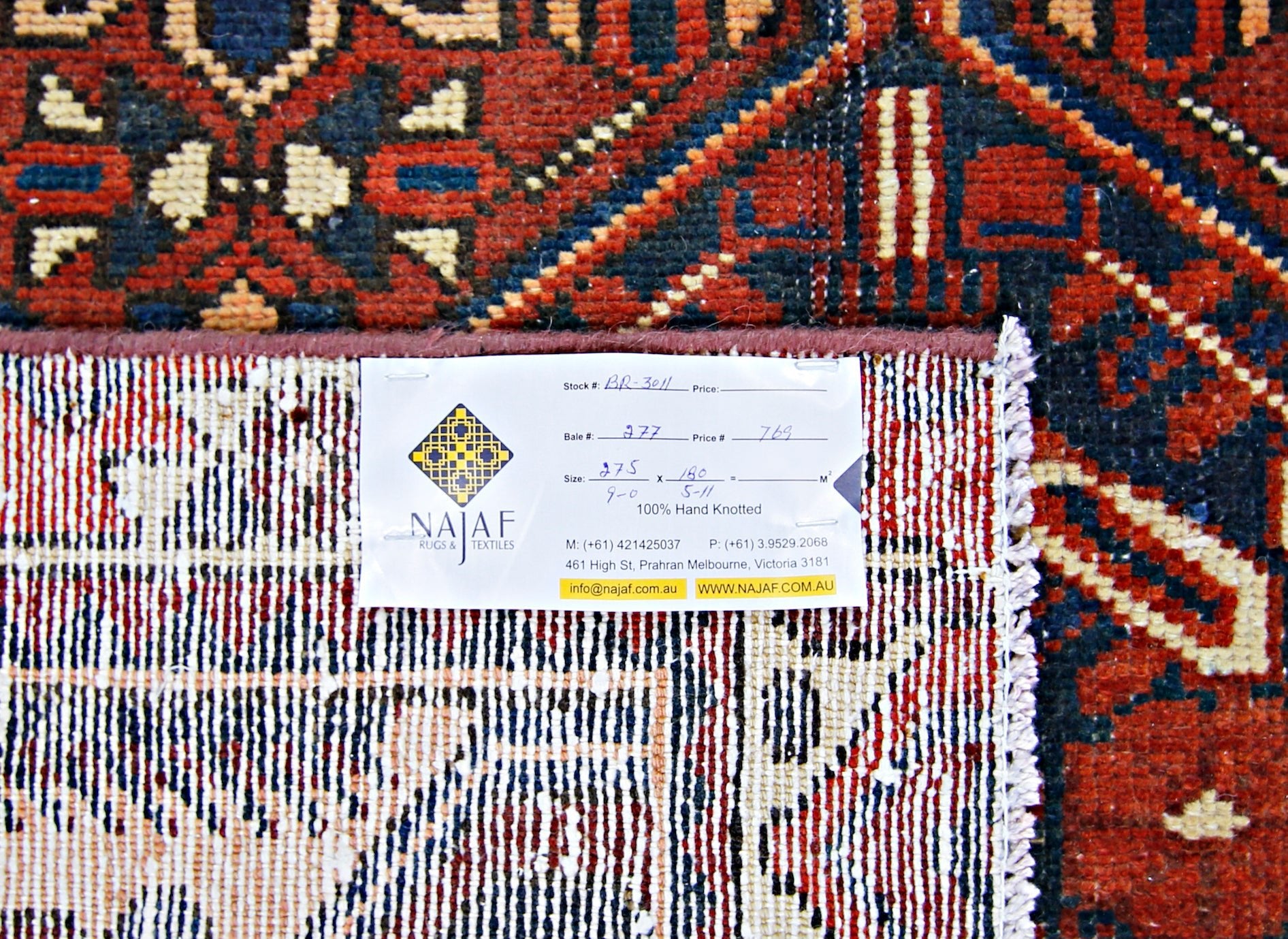 Handmade Vintage Persian Bakhtiar Rug | 275 x 180 cm | 9' x 5'11" - Najaf Rugs & Textile