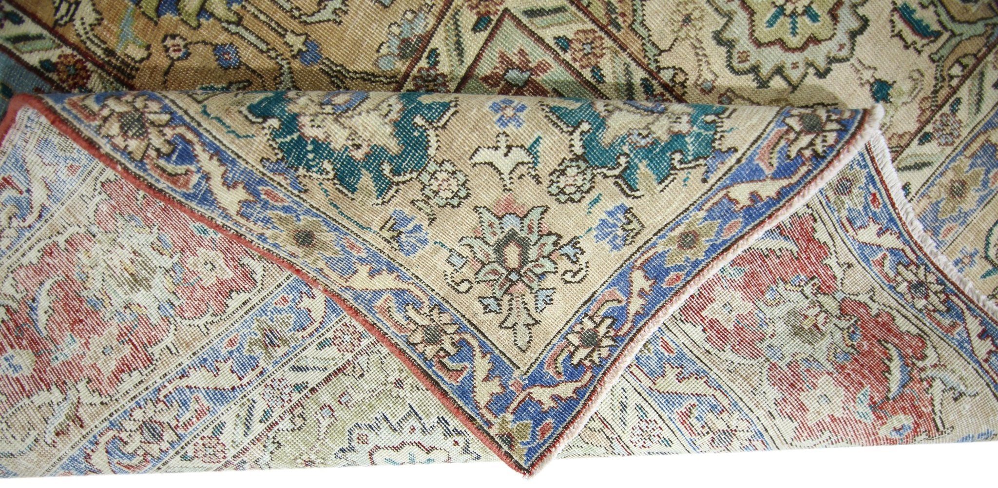 Handmade Vintage Persian Bakhtiar Rug | 285 x 193 cm | 9'4" x 6'4" - Najaf Rugs & Textile