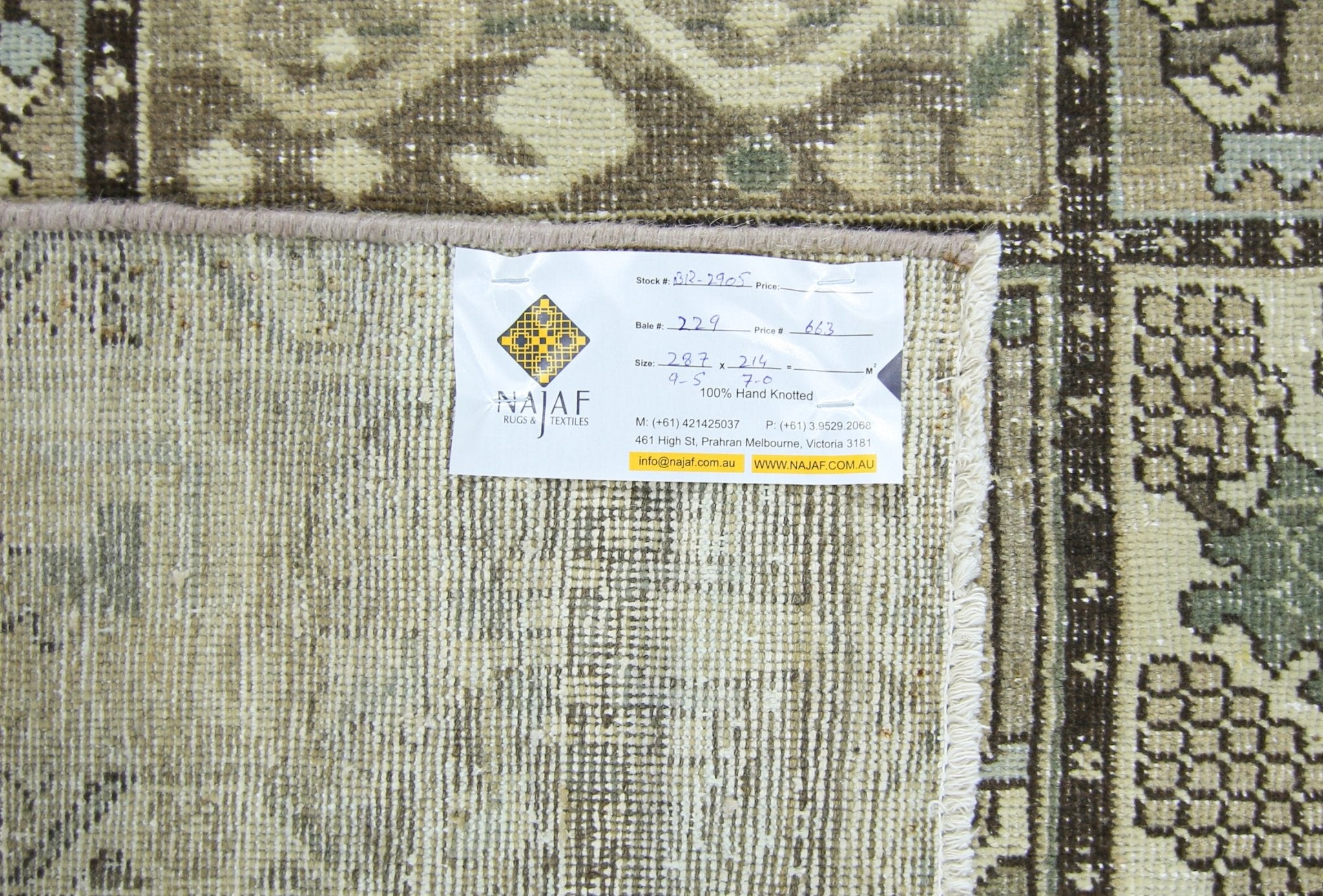 Handmade Vintage Persian Bakhtiar Rug | 287 x 214 cm | 9'5" x 7' - Najaf Rugs & Textile