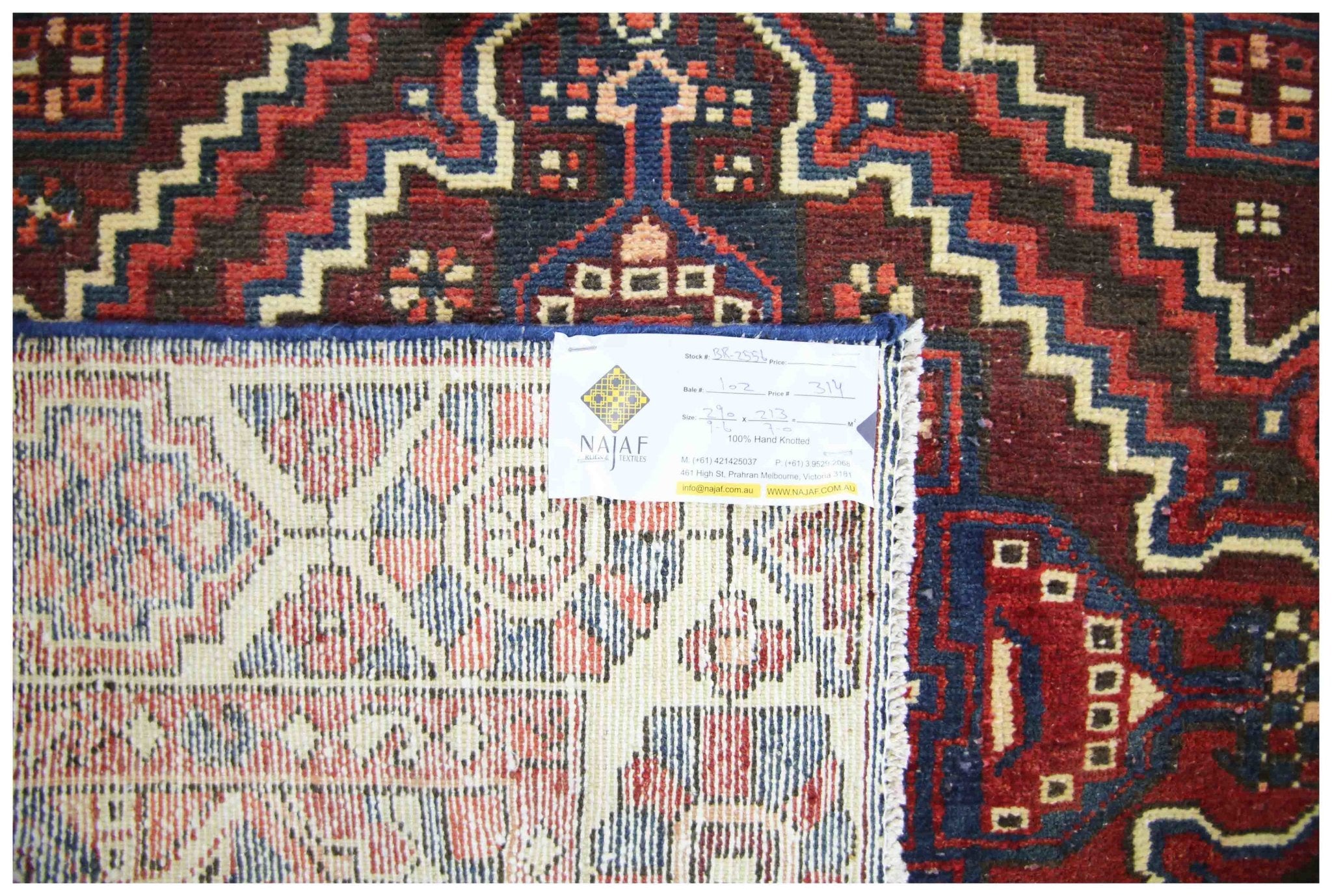 Handmade Vintage Persian Bakhtiar Rug | 290 x 213 cm | 9'6" x 7' - Najaf Rugs & Textile