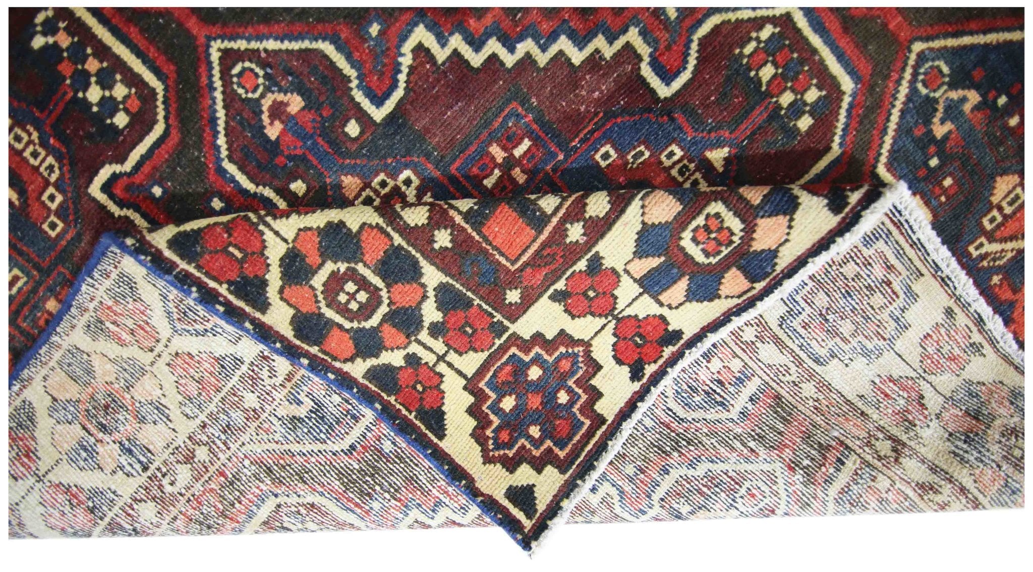 Handmade Vintage Persian Bakhtiar Rug | 290 x 213 cm | 9'6" x 7' - Najaf Rugs & Textile