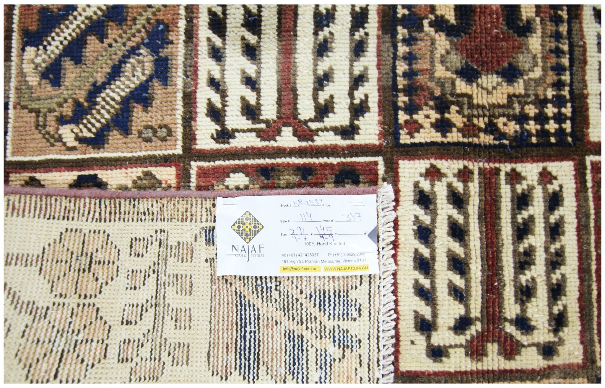 Handmade Vintage Persian Bakhtiar Rug | 291 x 145 cm | 9'7" x 4'9" - Najaf Rugs & Textile