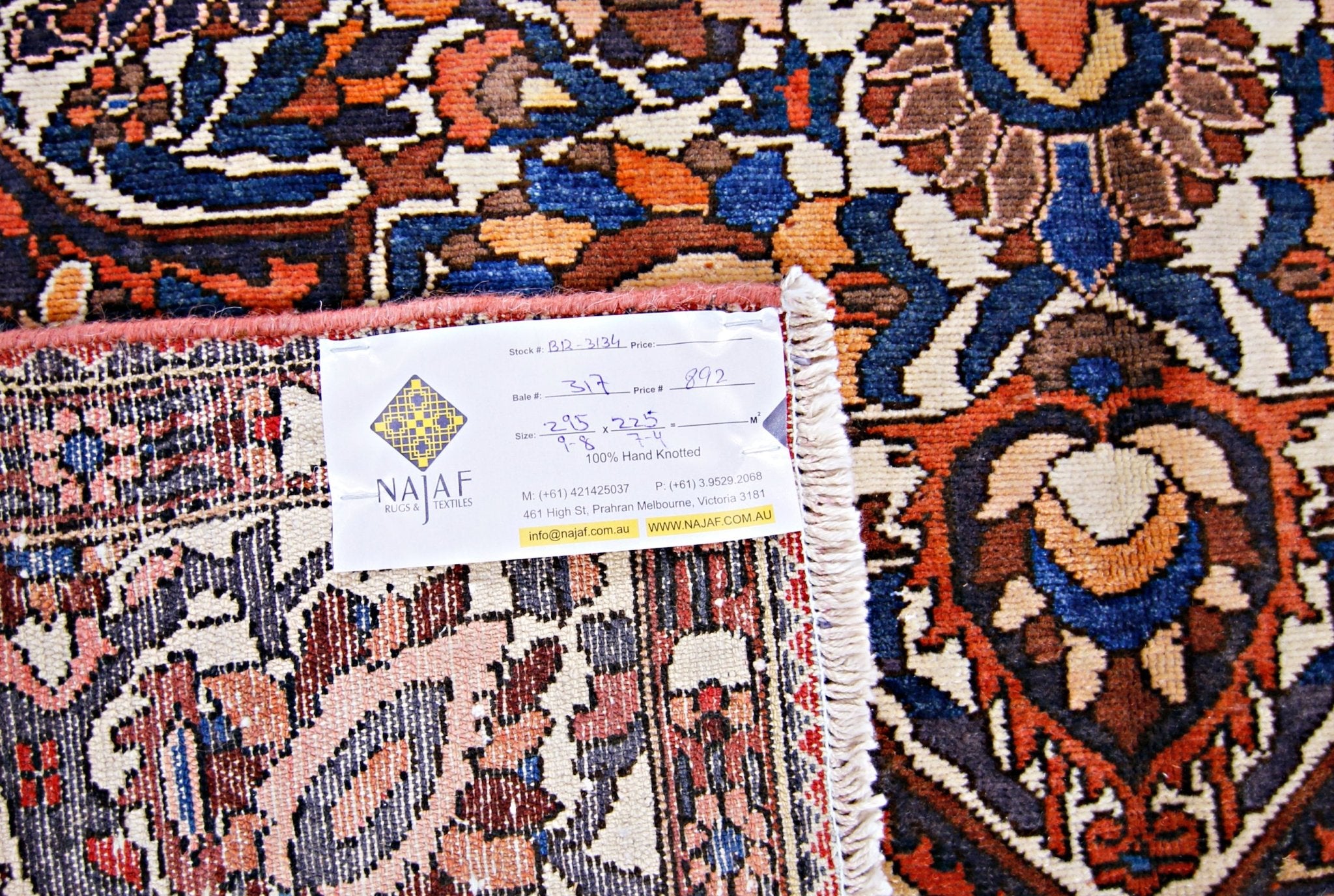 Handmade Vintage Persian Bakhtiar Rug | 295 x 225 cm | 9'8" x 7'4" - Najaf Rugs & Textile