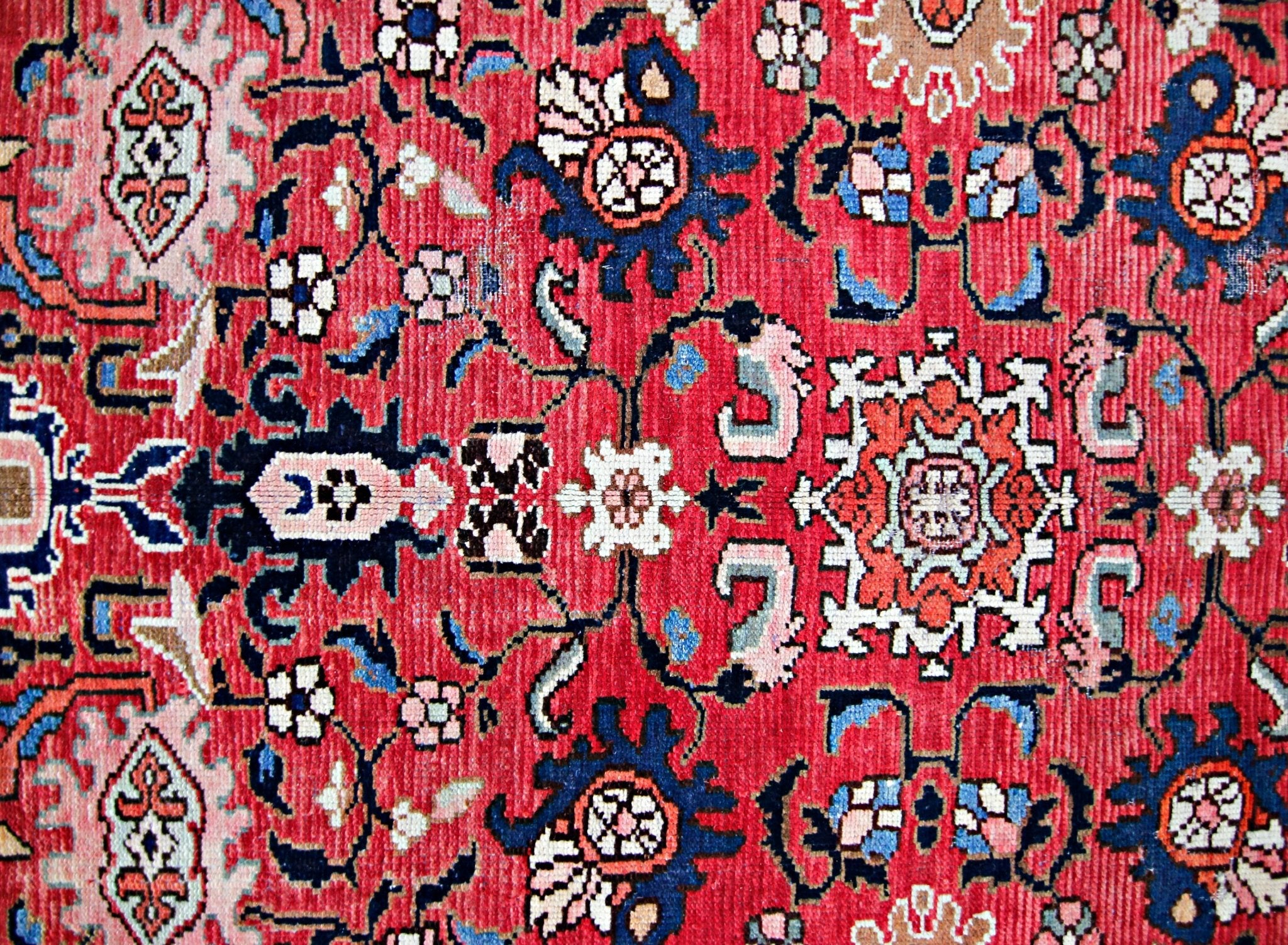 Handmade Vintage Persian Bakhtiar Rug | 296 x 227 cm | 9'8" x 7'5" - Najaf Rugs & Textile
