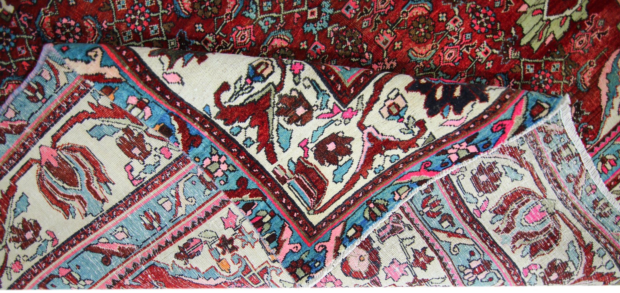 Handmade Vintage Persian Bakhtiar Rug | 298 x 207 cm | 9'9" x 6'10" - Najaf Rugs & Textile