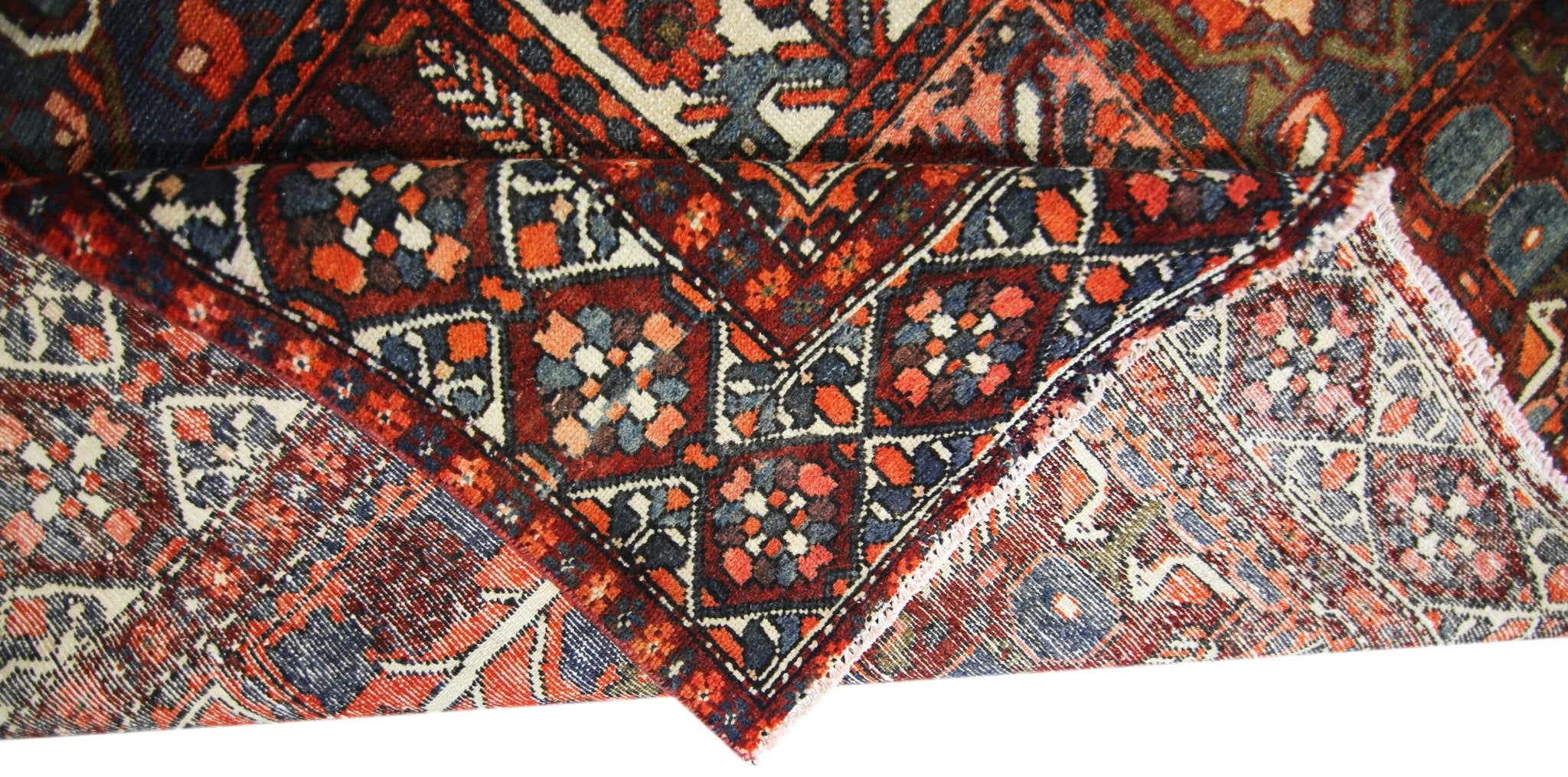 Handmade Vintage Persian Bakhtiar Rug | 299 x 213 cm | 9'10" x 7' - Najaf Rugs & Textile