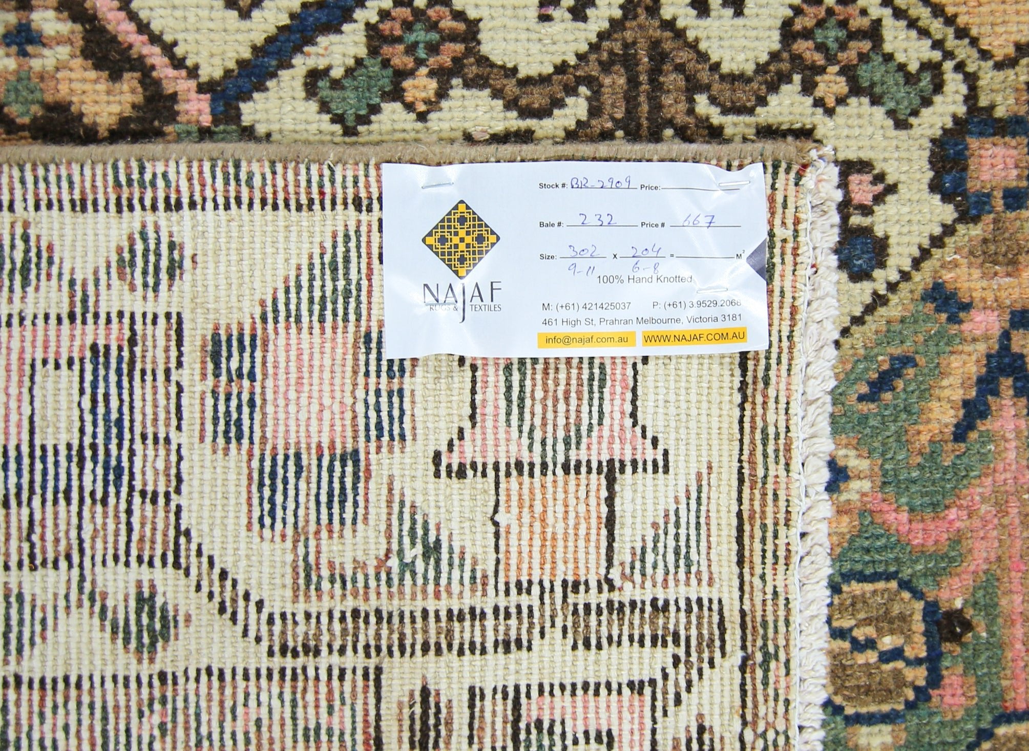 Handmade Vintage Persian Bakhtiar Rug | 302 x 204 cm | 9'11" x 6'8" - Najaf Rugs & Textile