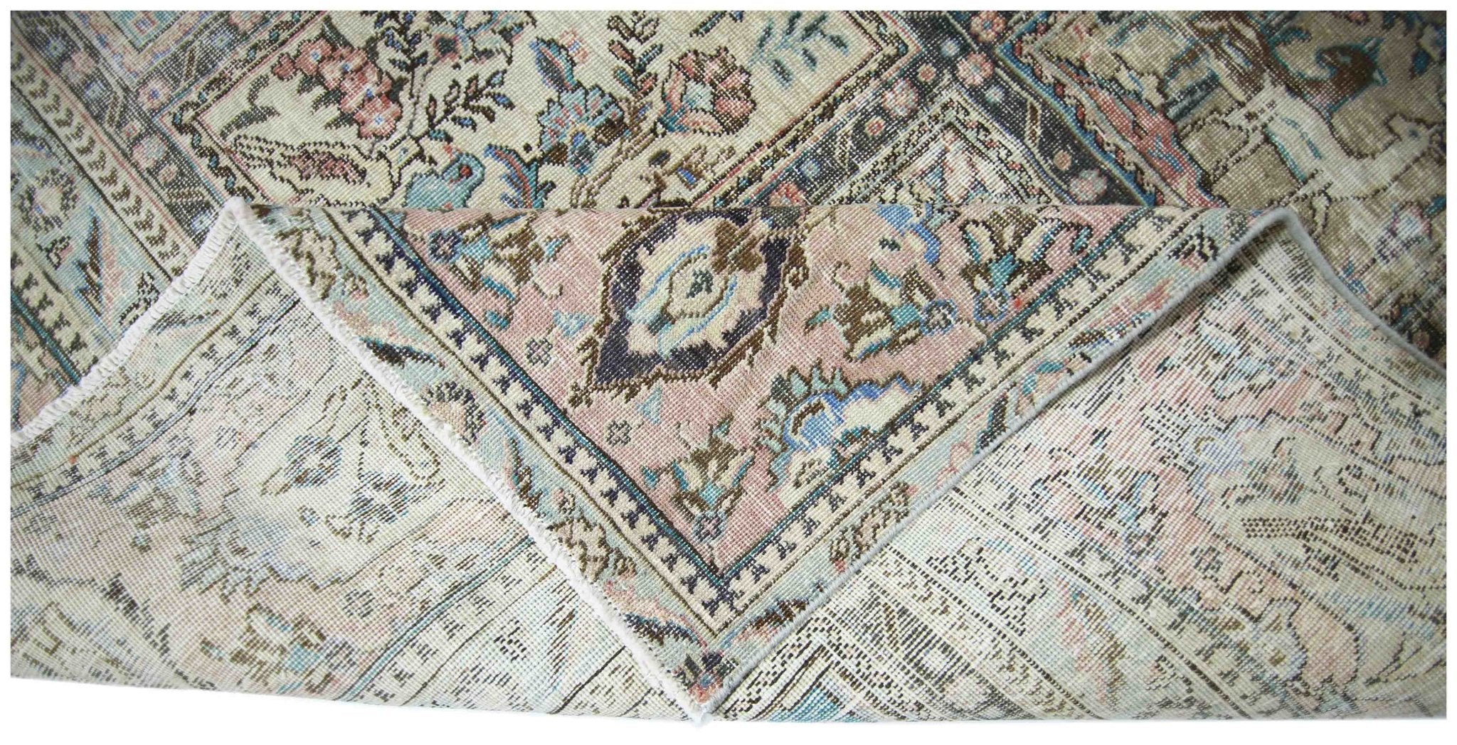 Handmade Vintage Persian Bakhtiar Rug | 368 x 282 cm | 12'1" x 9'3" - Najaf Rugs & Textile