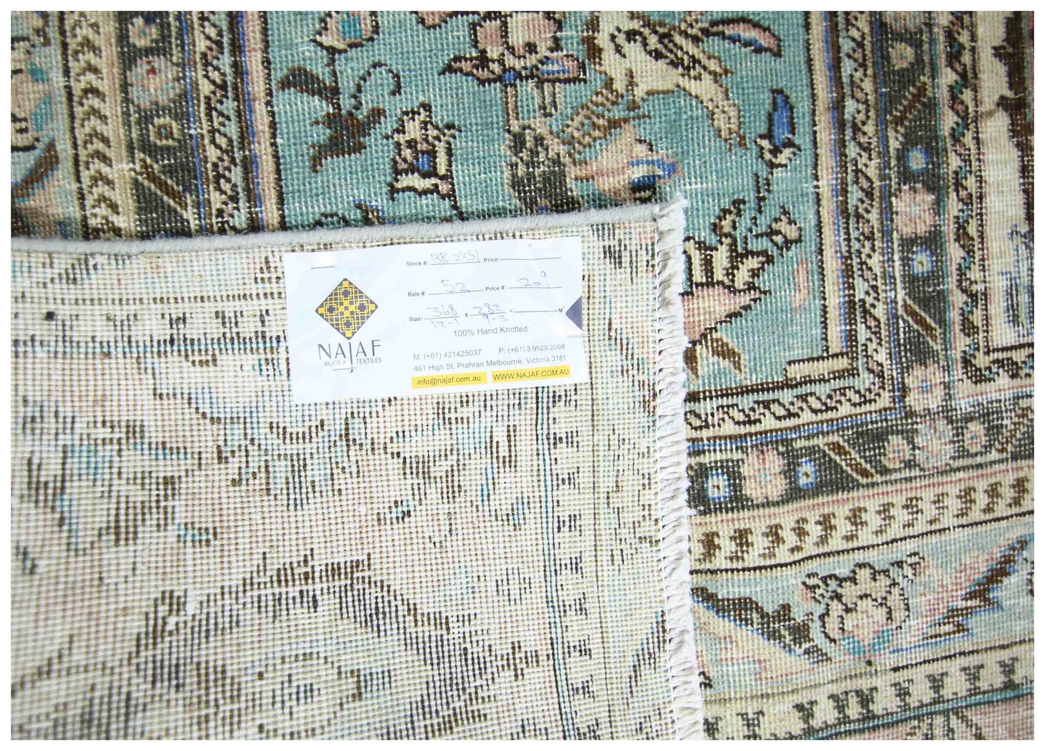 Handmade Vintage Persian Bakhtiar Rug | 368 x 282 cm | 12'1" x 9'3" - Najaf Rugs & Textile