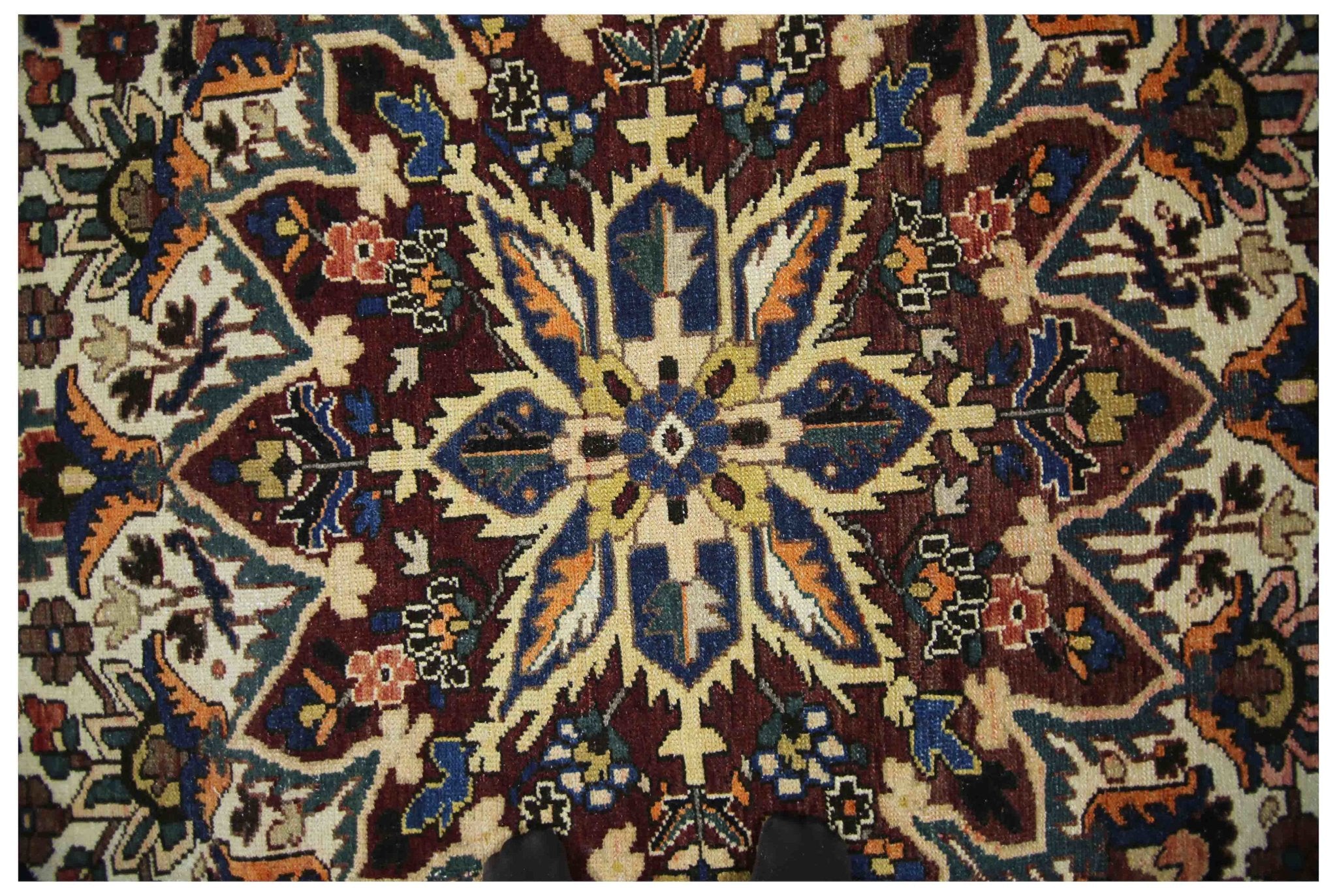 Handmade Vintage Persian Bakhtiar Rug | 465 x 300 cm | 15'3" x 9'10" - Najaf Rugs & Textile