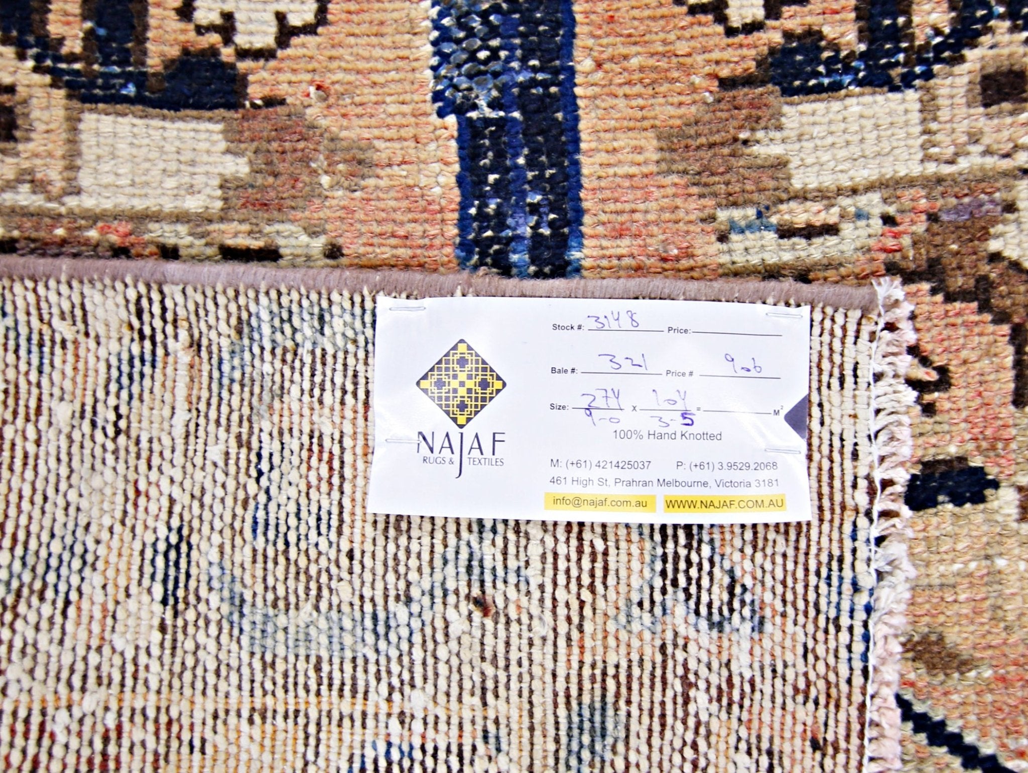 Handmade Vintage Persian Bakhtiari Hallway Runner | 273 x 104 cm | 9' x 3'5" - Najaf Rugs & Textile