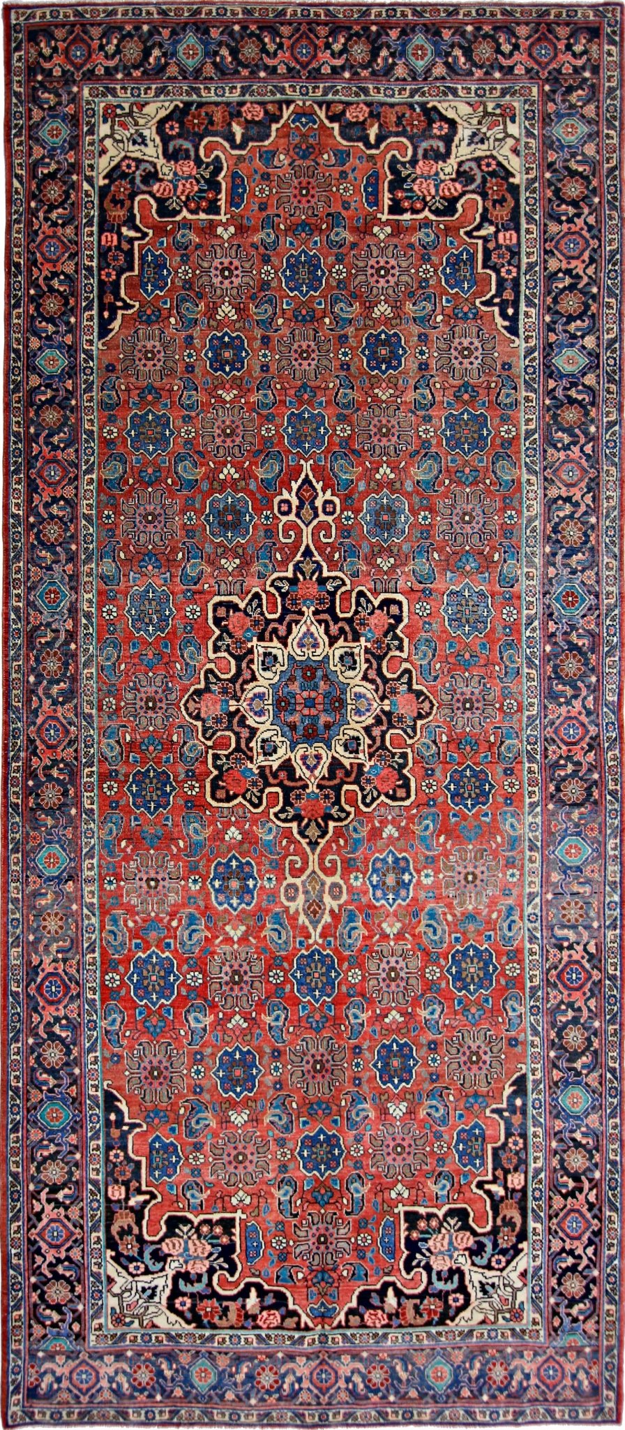 Handmade Vintage Persian Bidjar Hallway Runner | 315 x 134 cm | 10'4" x 4'5" - Najaf Rugs & Textile