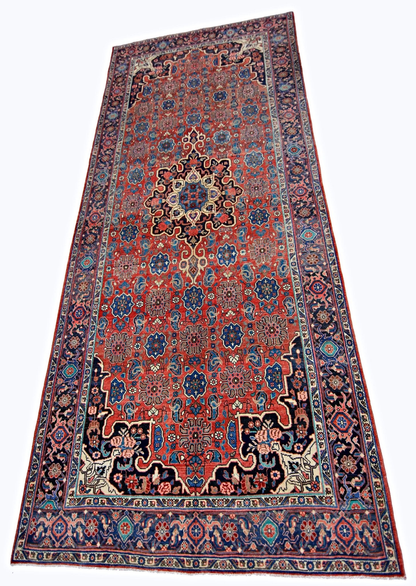 Handmade Vintage Persian Bidjar Hallway Runner | 315 x 134 cm | 10'4" x 4'5" - Najaf Rugs & Textile