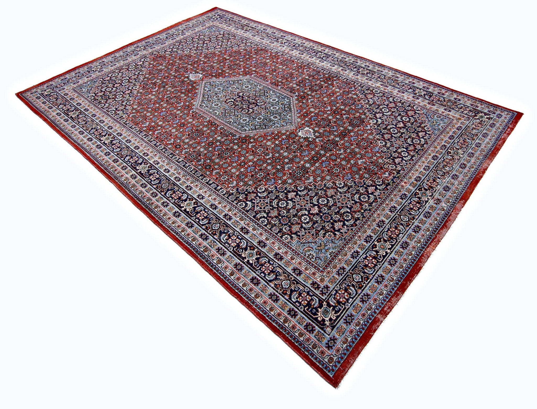 Handmade Vintage Persian Bidjar Rug | 292 x 192 cm | 9'7" x 6'3" - Najaf Rugs & Textile