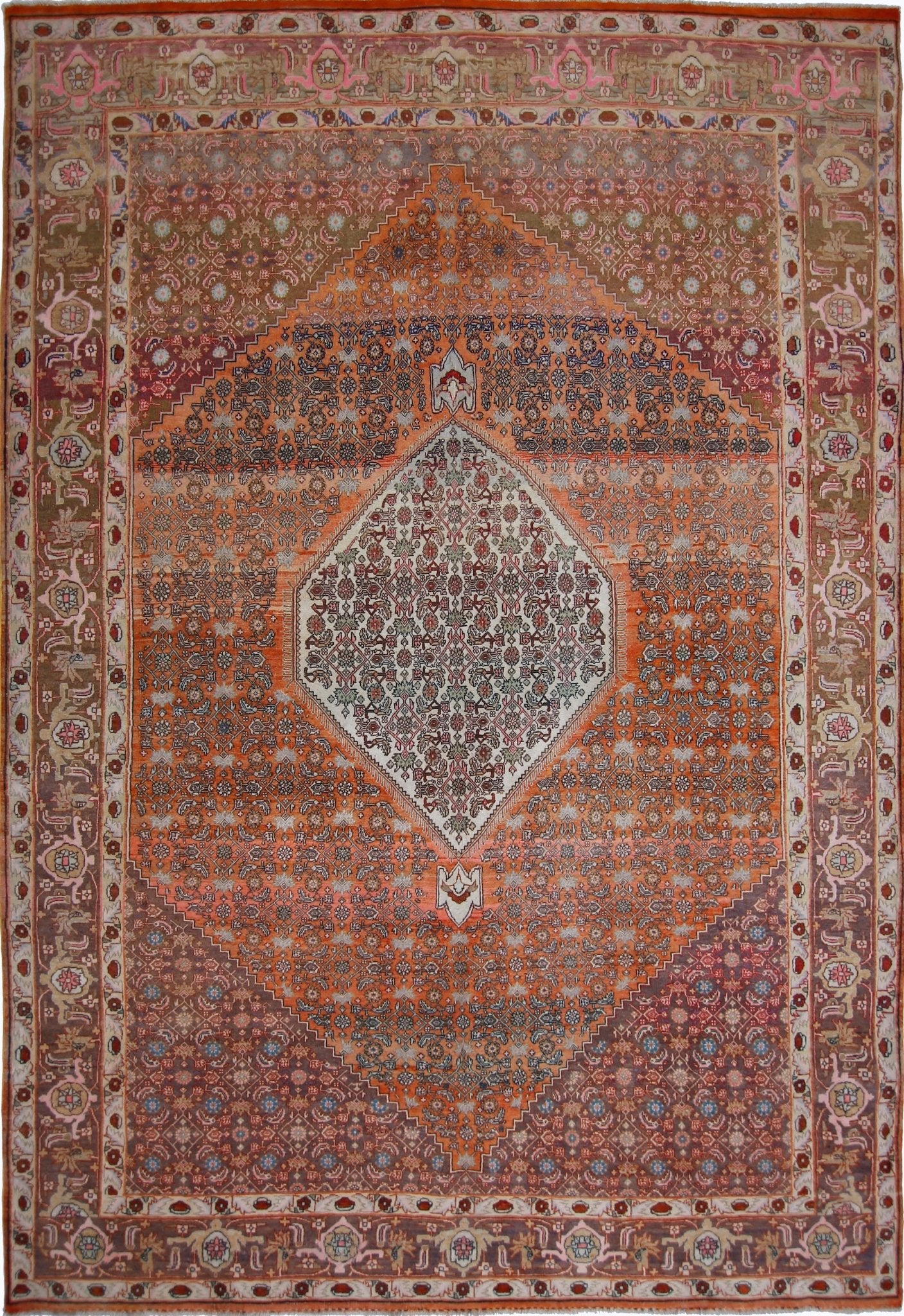 Handmade Vintage Persian Bidjar Rug | 308 x 220 cm | 10'1" x 7'3" - Najaf Rugs & Textile