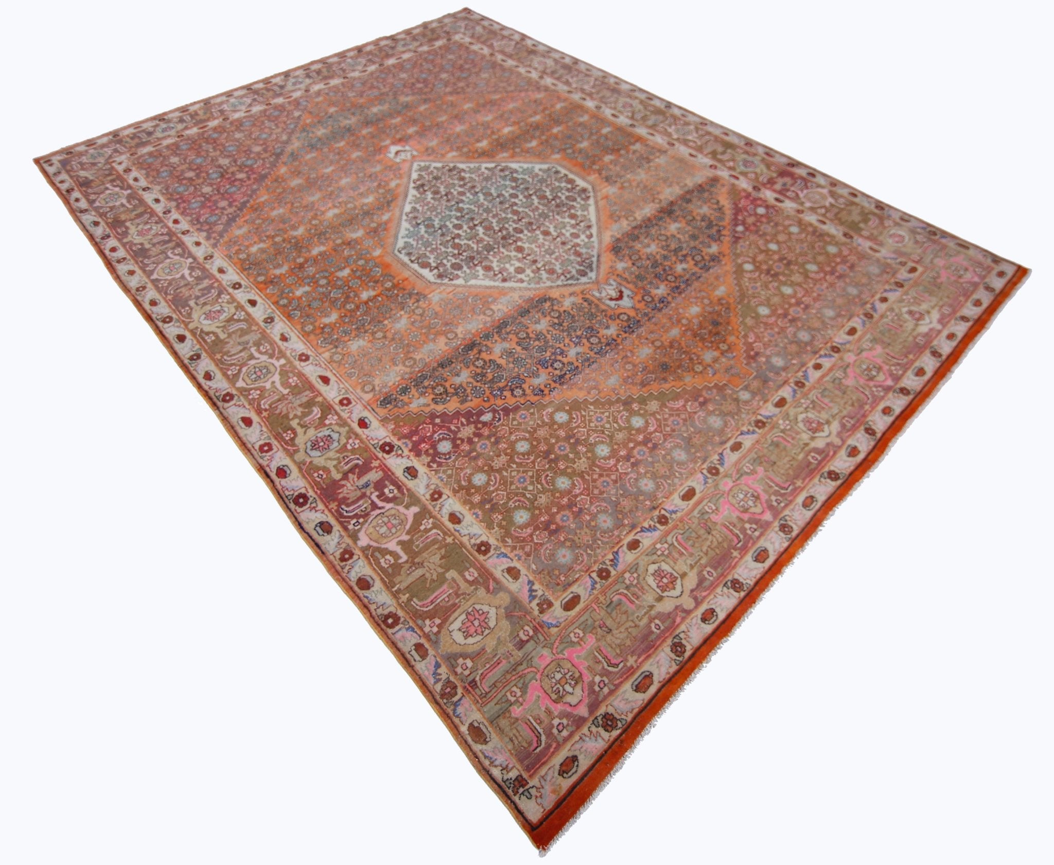 Handmade Vintage Persian Bidjar Rug | 308 x 220 cm | 10'1" x 7'3" - Najaf Rugs & Textile