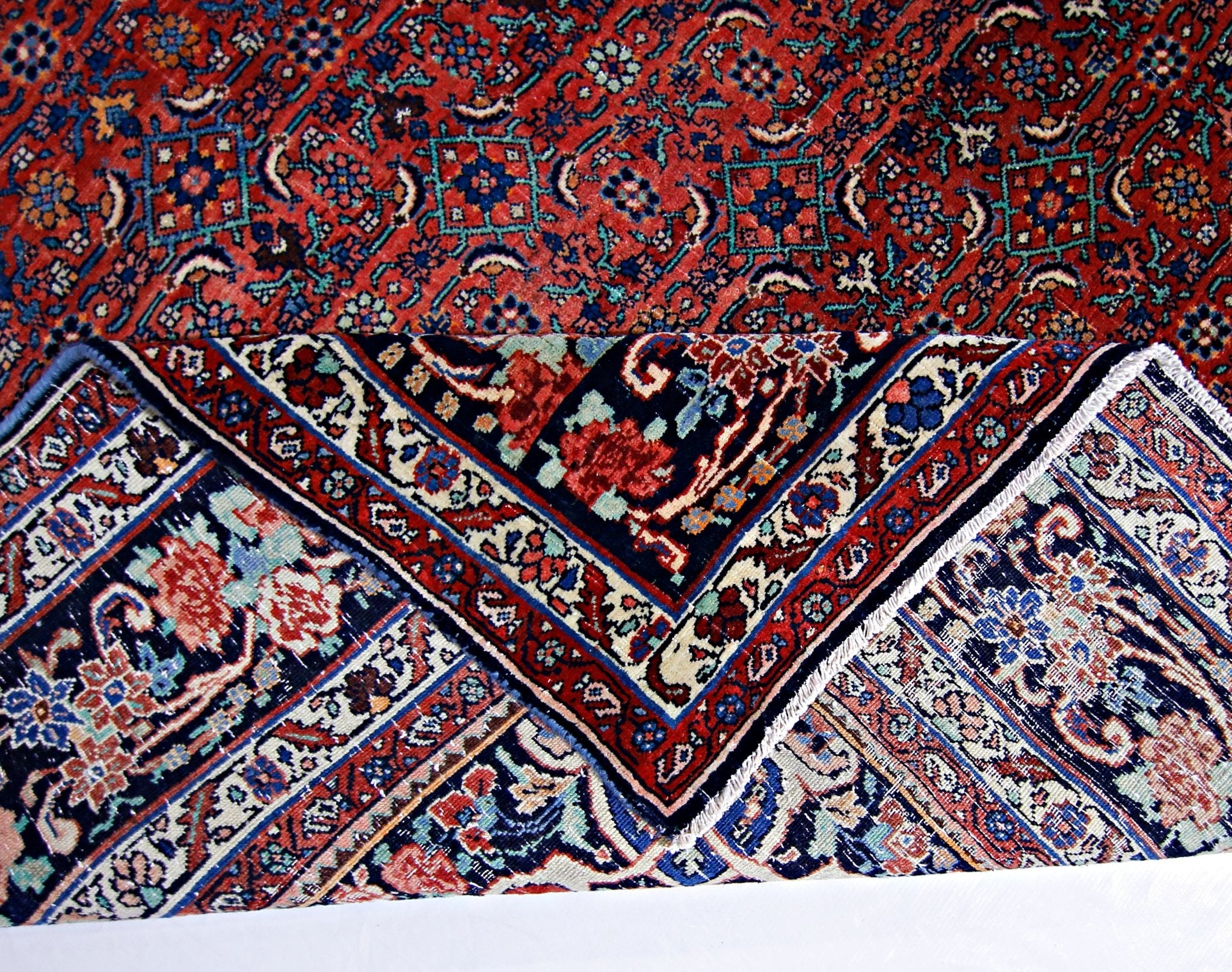 Handmade Vintage Persian Bidjar Rug | 342 x 230 cm | 11'3" x 7'6" - Najaf Rugs & Textile