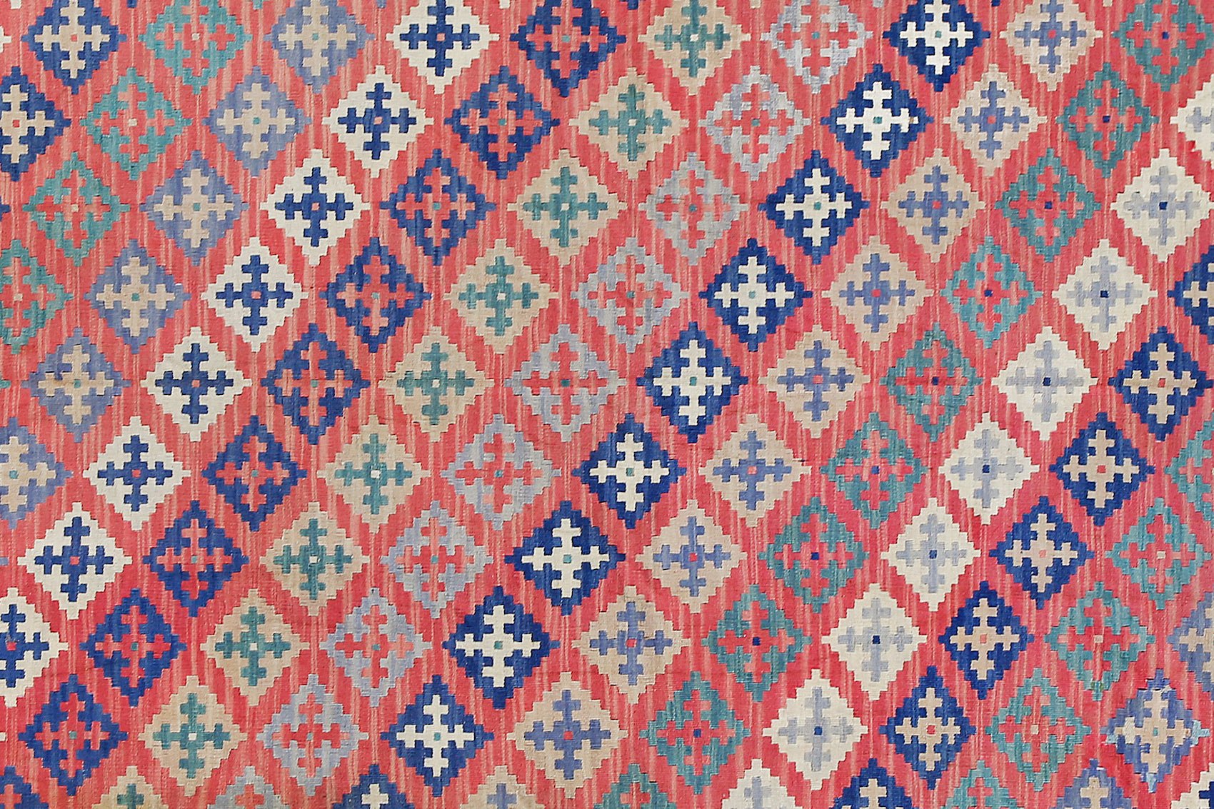 Handmade Vintage Persian Ghasghai Kilim | 218 x 164 cm | 7'2" x 5'5" - Najaf Rugs & Textile