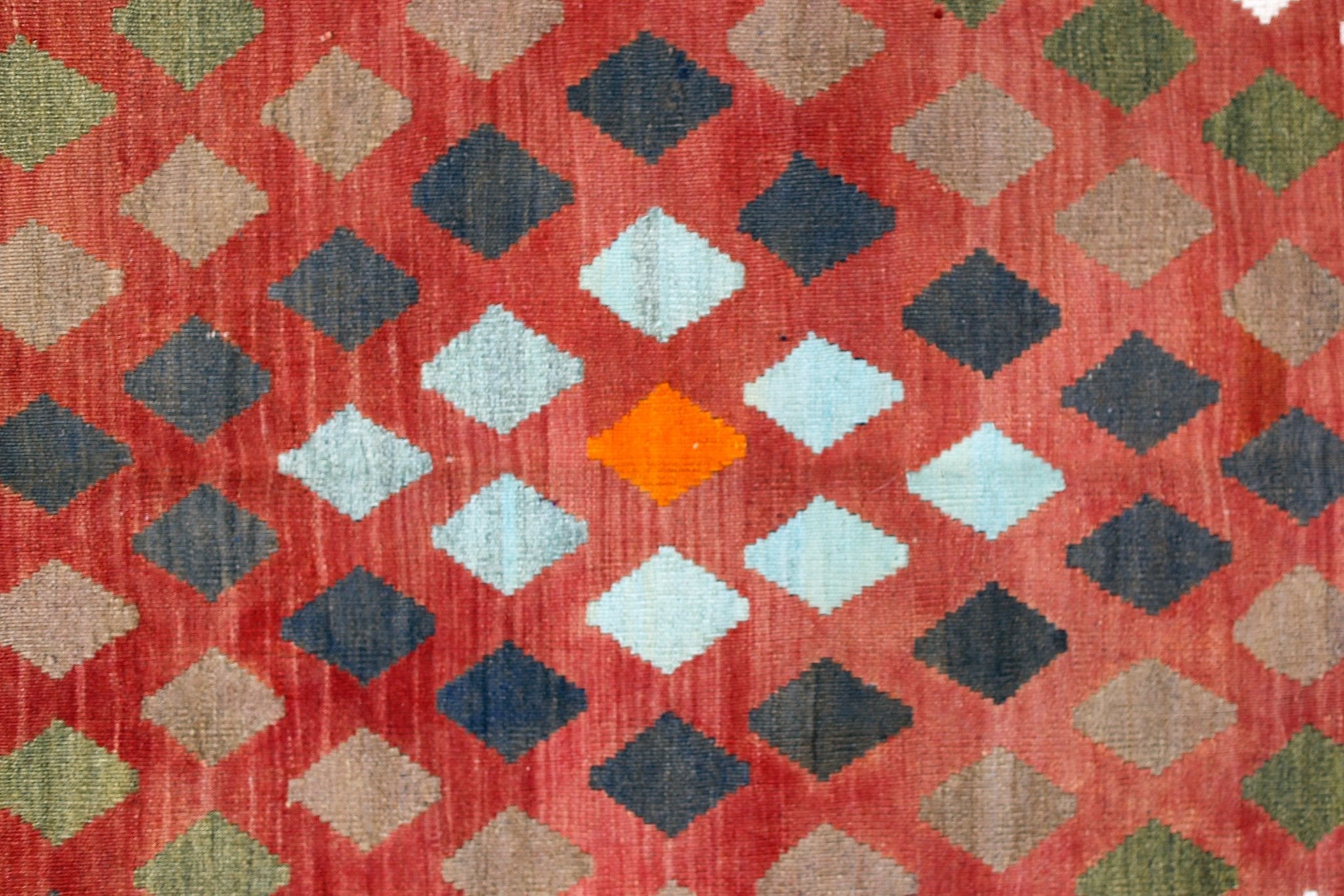 Handmade Vintage Persian Ghasghai Kilim | 288 x 159 cm | 9'6" x 5'2" - Najaf Rugs & Textile