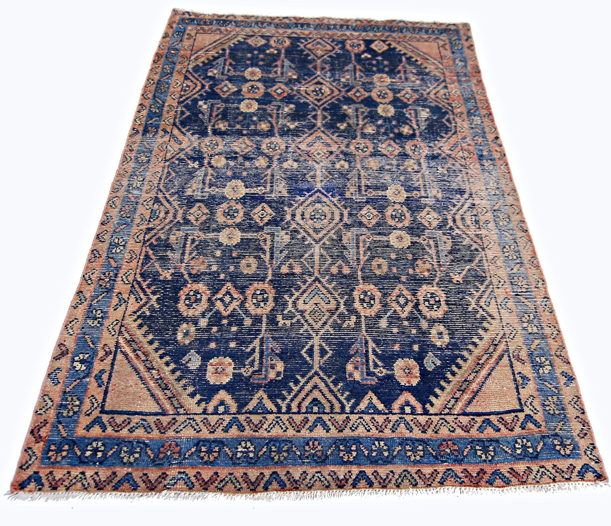 Handmade Vintage Persian Ghashghai Rug | 151 x 103 cm | 4'11" x 3'4" - Najaf Rugs & Textile