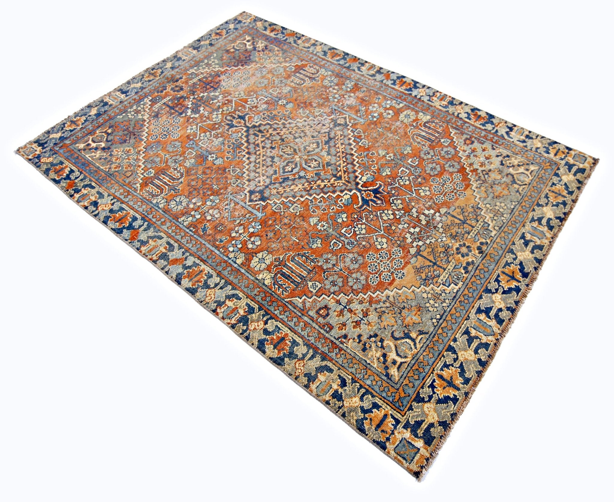 Handmade Vintage Persian Ghashghai Rug | 182 x 122 cm | 6' x 4' - Najaf Rugs & Textile