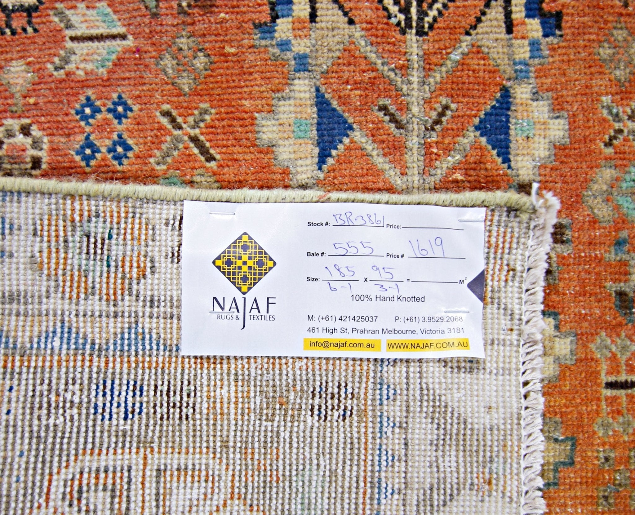 Handmade Vintage Persian Ghashghai Rug | 185 x 95 cm | 6'1" x 3'1" - Najaf Rugs & Textile