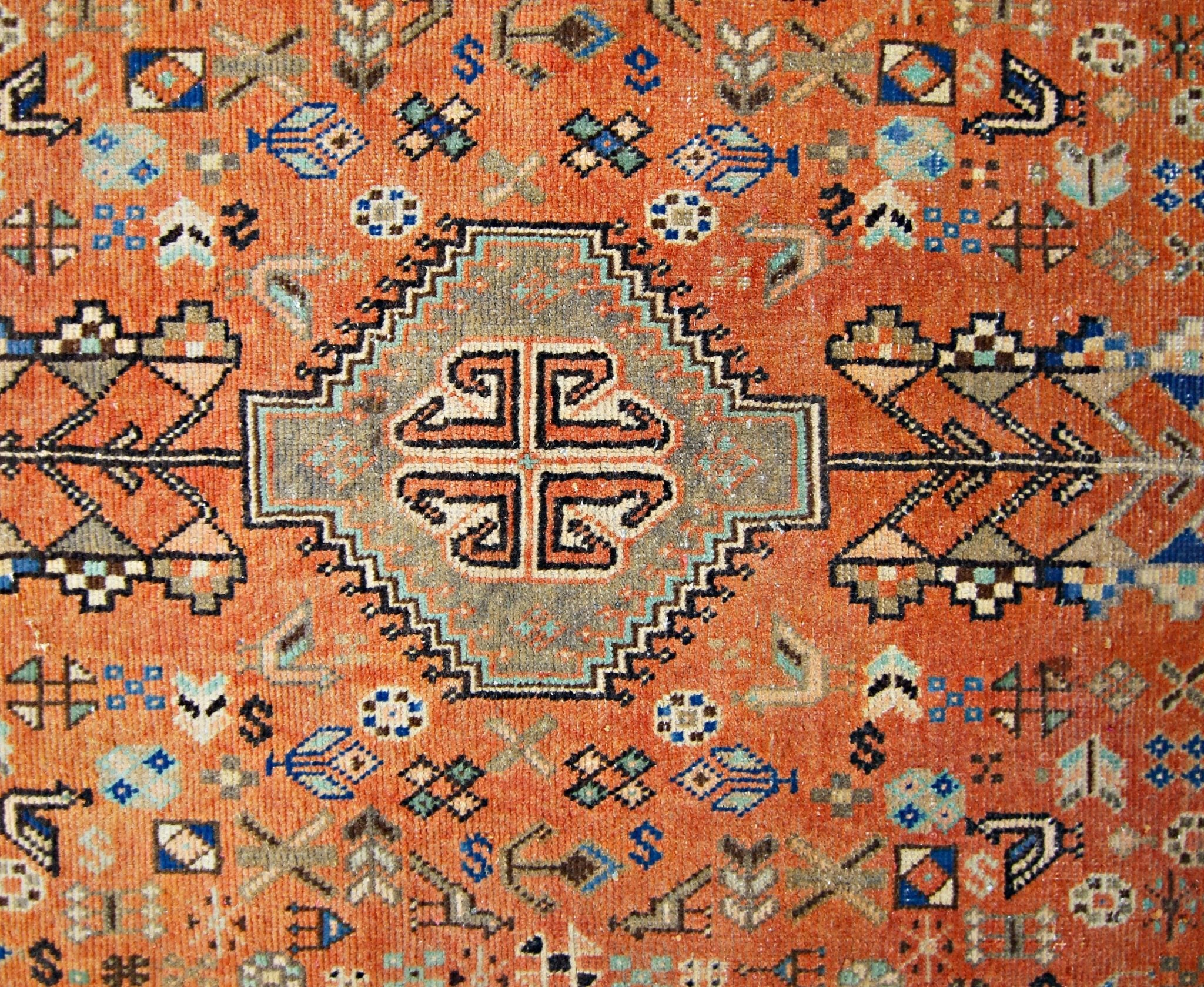 Handmade Vintage Persian Ghashghai Rug | 185 x 95 cm | 6'1" x 3'1" - Najaf Rugs & Textile