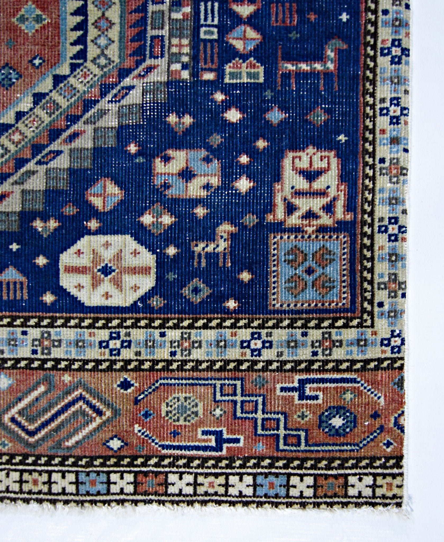 Handmade Vintage Persian Ghashghai Rug | 193 x 96 cm | 6'4" x 3'2" - Najaf Rugs & Textile