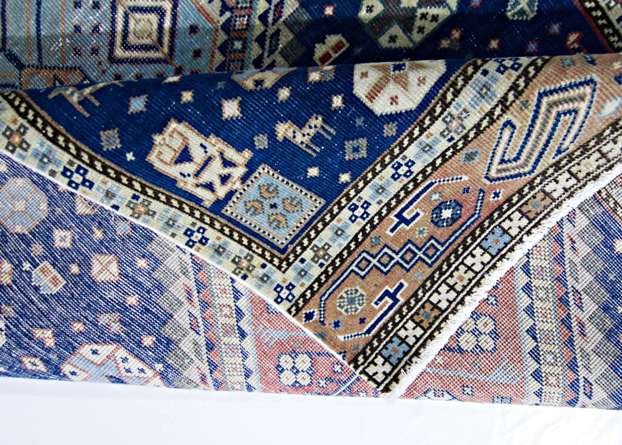 Handmade Vintage Persian Ghashghai Rug | 193 x 96 cm | 6'4" x 3'2" - Najaf Rugs & Textile