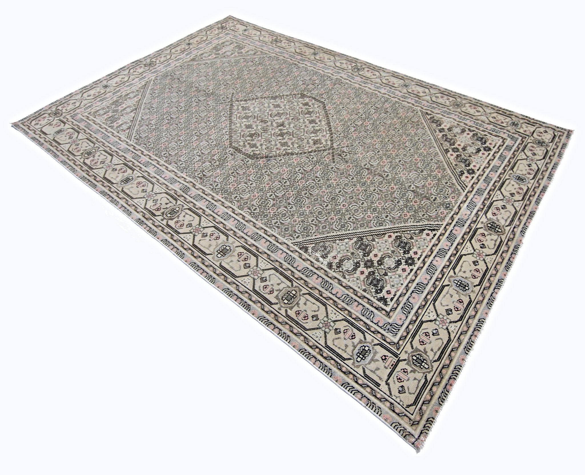 Handmade Vintage Persian Ghashghai Rug | 292 x 188 cm | 9'7" x 6'2" - Najaf Rugs & Textile