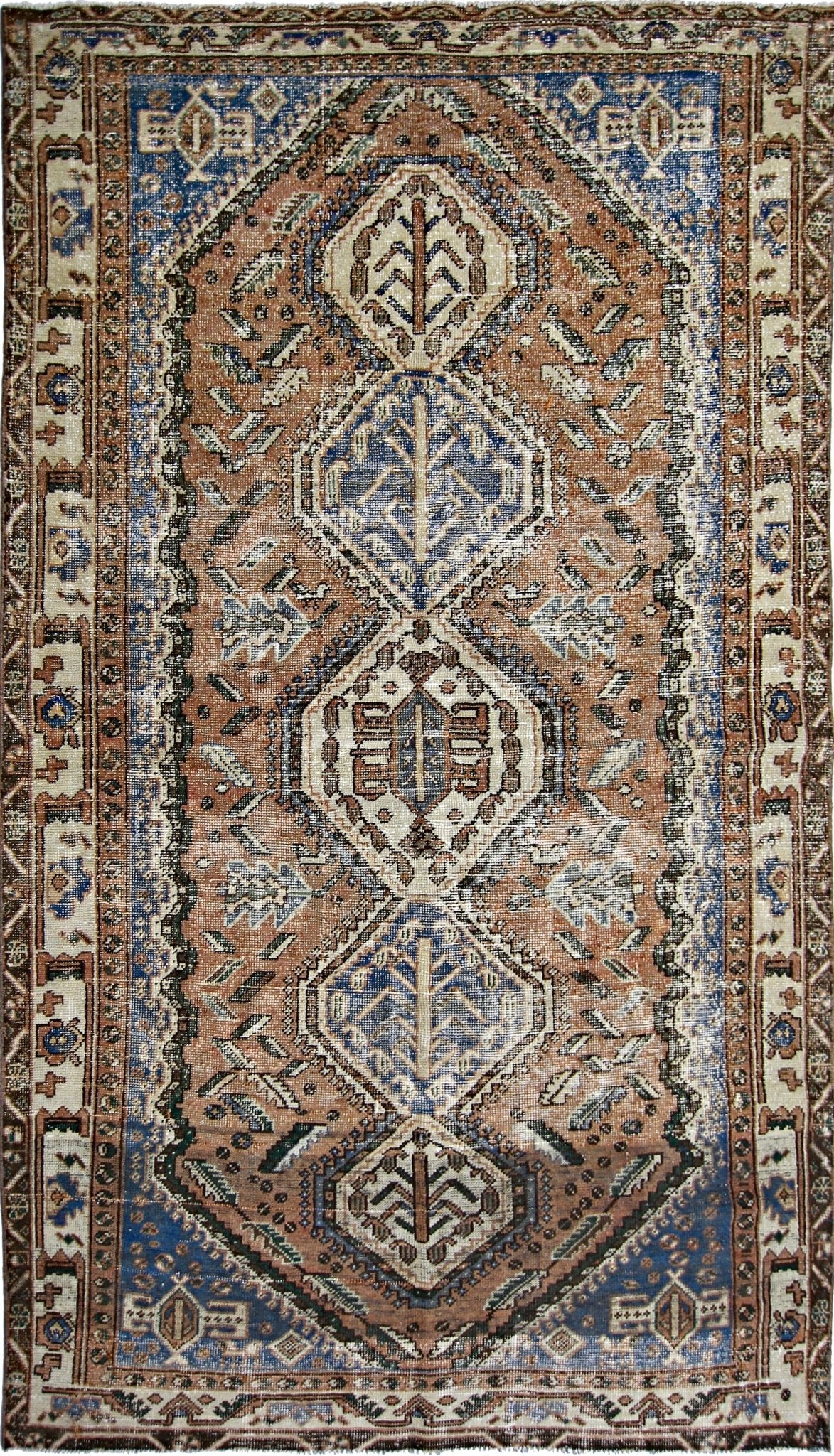 Handmade Vintage Persian Ghashghai Rug | 295 x 151 cm | 9'8" x 5' - Najaf Rugs & Textile