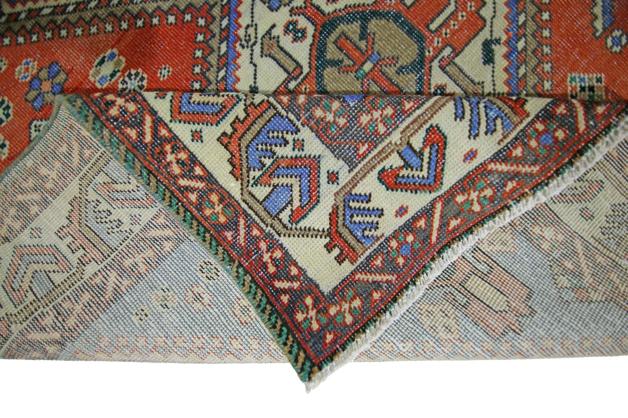 Handmade Vintage Persian Ghashghai Rug | 301 x 157 cm | 9'10" x 5'2" - Najaf Rugs & Textile