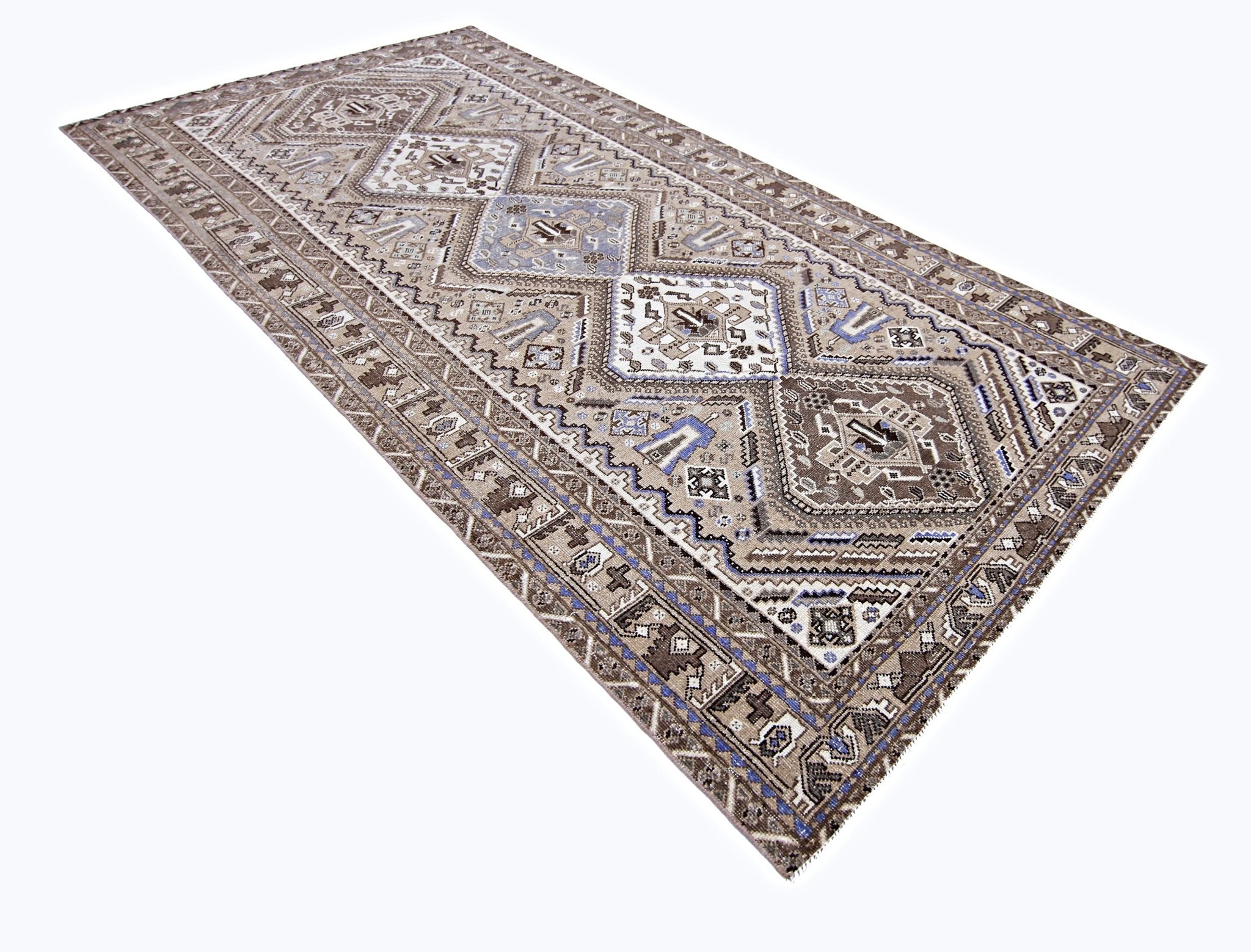 Handmade Vintage Persian Ghashghai Rug | 307 x 140 cm | 10' x 4'9" - Najaf Rugs & Textile
