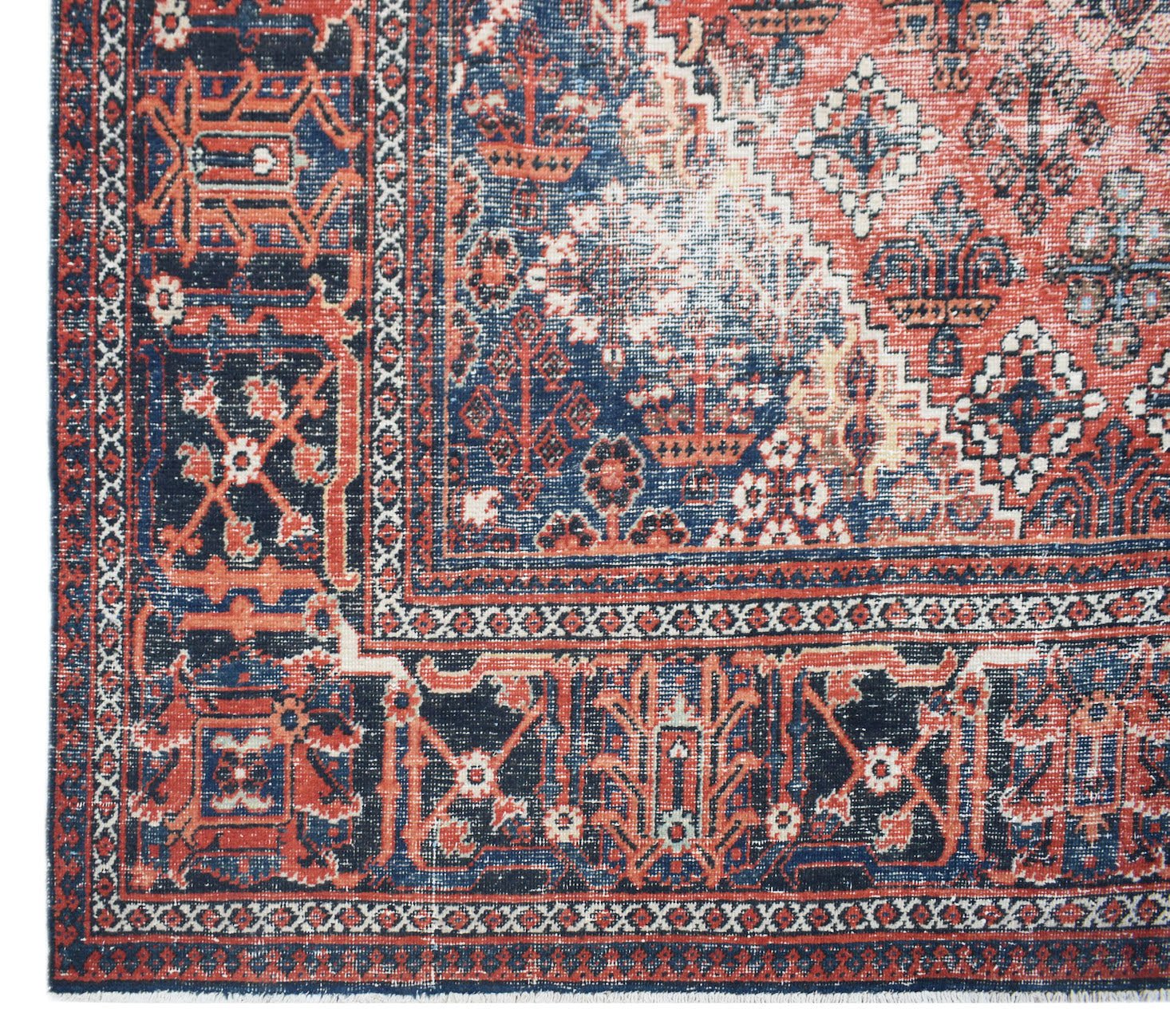 Handmade Vintage Persian Ghashghai Rug | 307 x 213 cm | 10'1" x 7' - Najaf Rugs & Textile