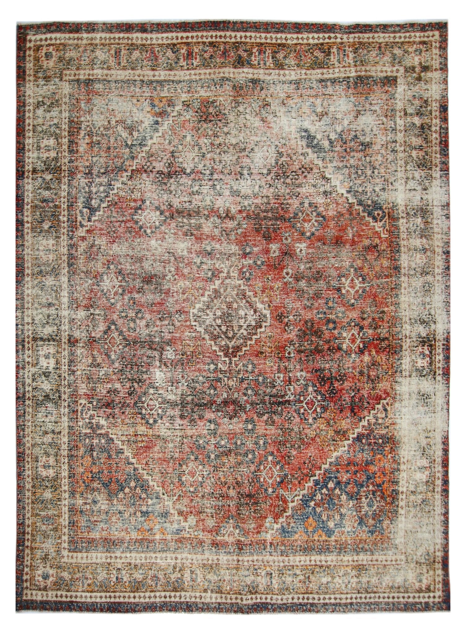 Handmade Vintage Persian Ghashghai Rug | 310 x 218 cm | 10'2" x 7'2" - Najaf Rugs & Textile
