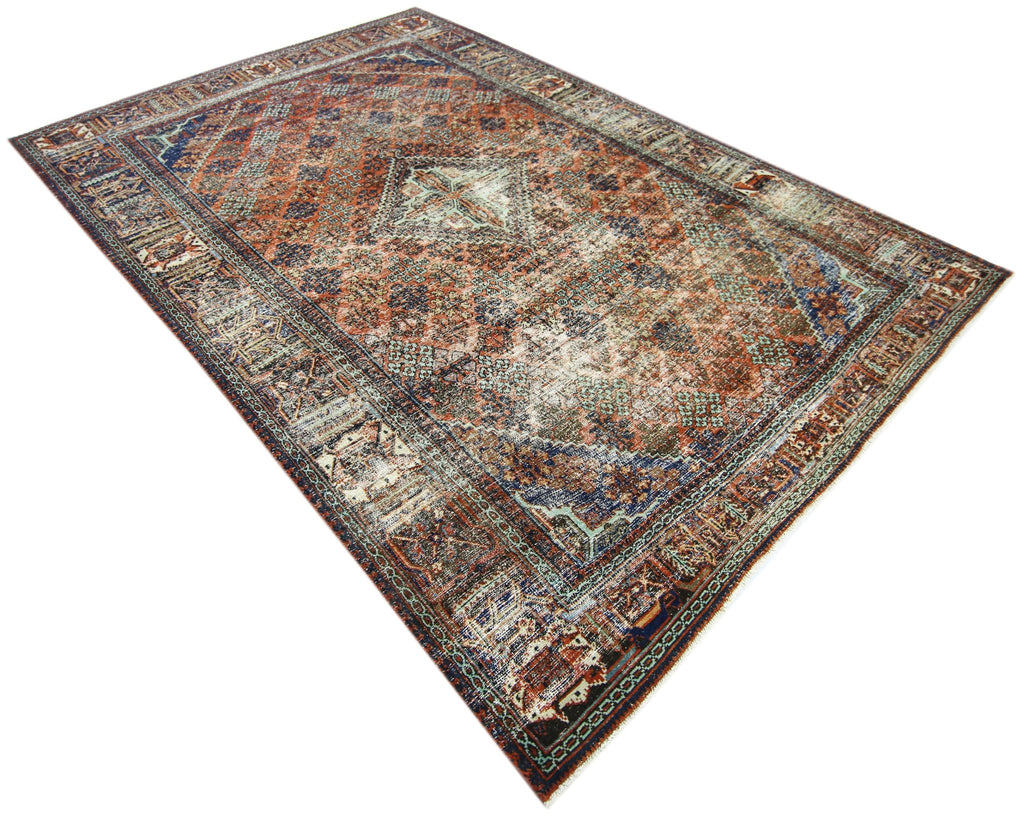 Handmade Vintage Persian Ghashghai Rug | 318 x 219 cm | 10'5" x 7'2" - Najaf Rugs & Textile