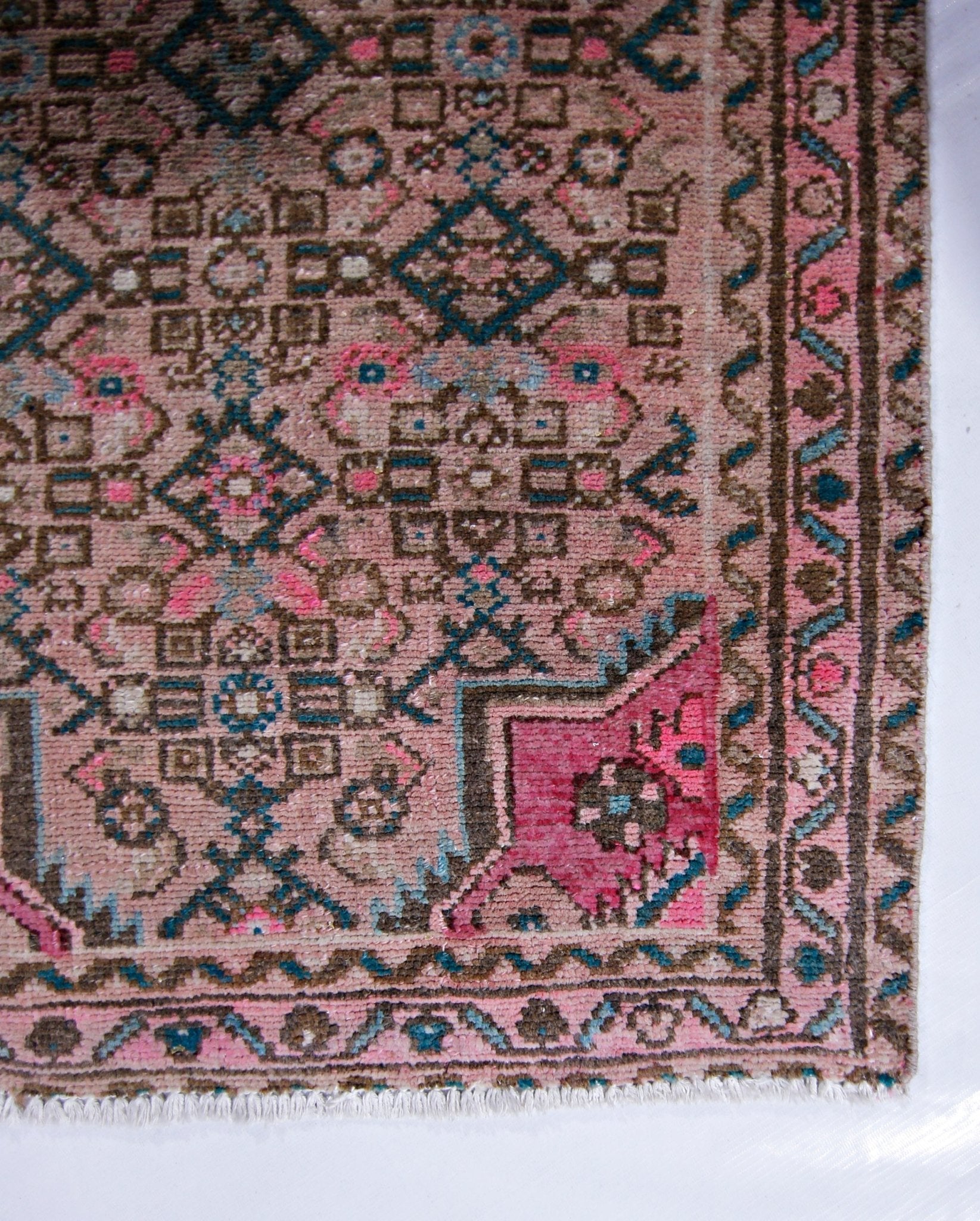 Handmade Vintage Persian Hallway Runner | 181 x 65 cm | 5'11" x 2'2" - Najaf Rugs & Textile
