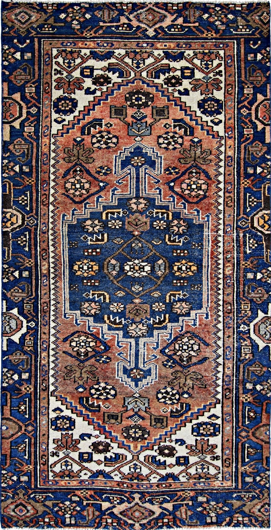 Handmade Vintage Persian Hallway Runner | 181 x 92 cm | 5'11" x 3' - Najaf Rugs & Textile