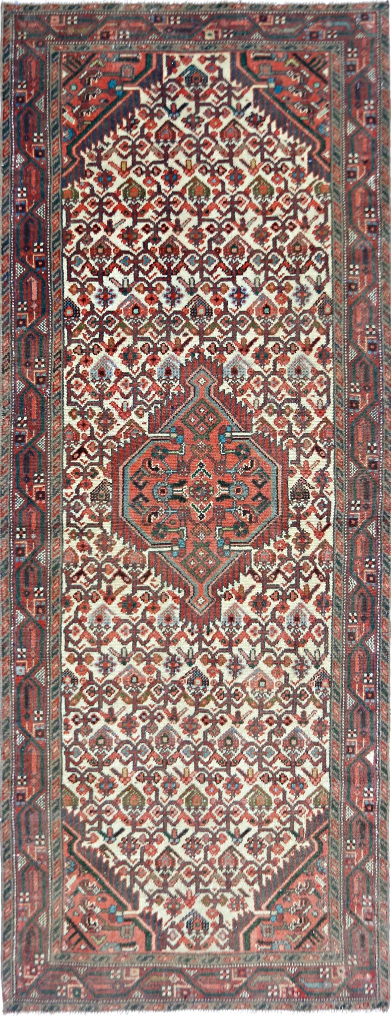 Handmade Vintage Persian Hallway Runner | 185 x 72 cm | 6'1" x 2'5" - Najaf Rugs & Textile