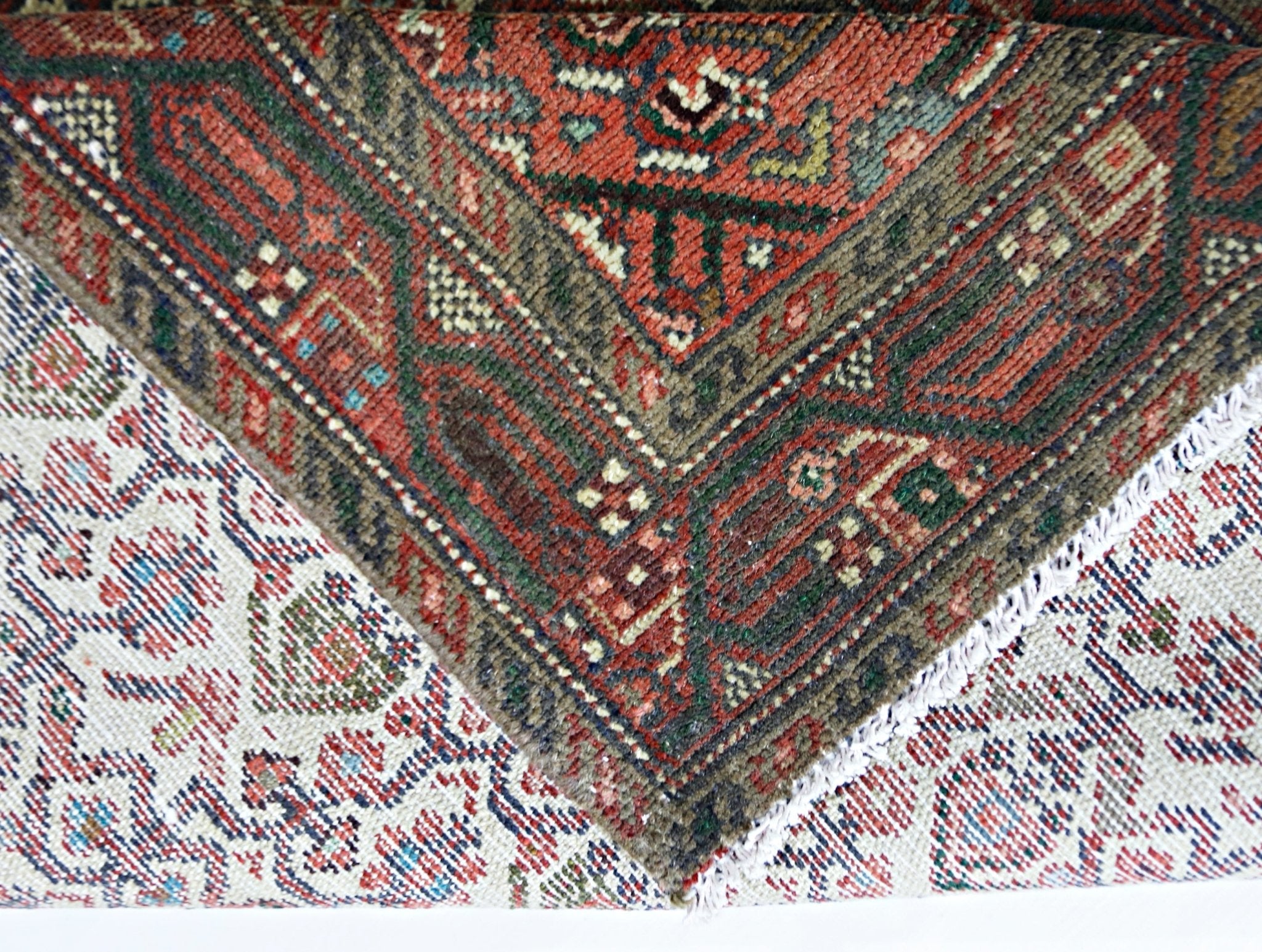 Handmade Vintage Persian Hallway Runner | 185 x 72 cm | 6'1" x 2'5" - Najaf Rugs & Textile