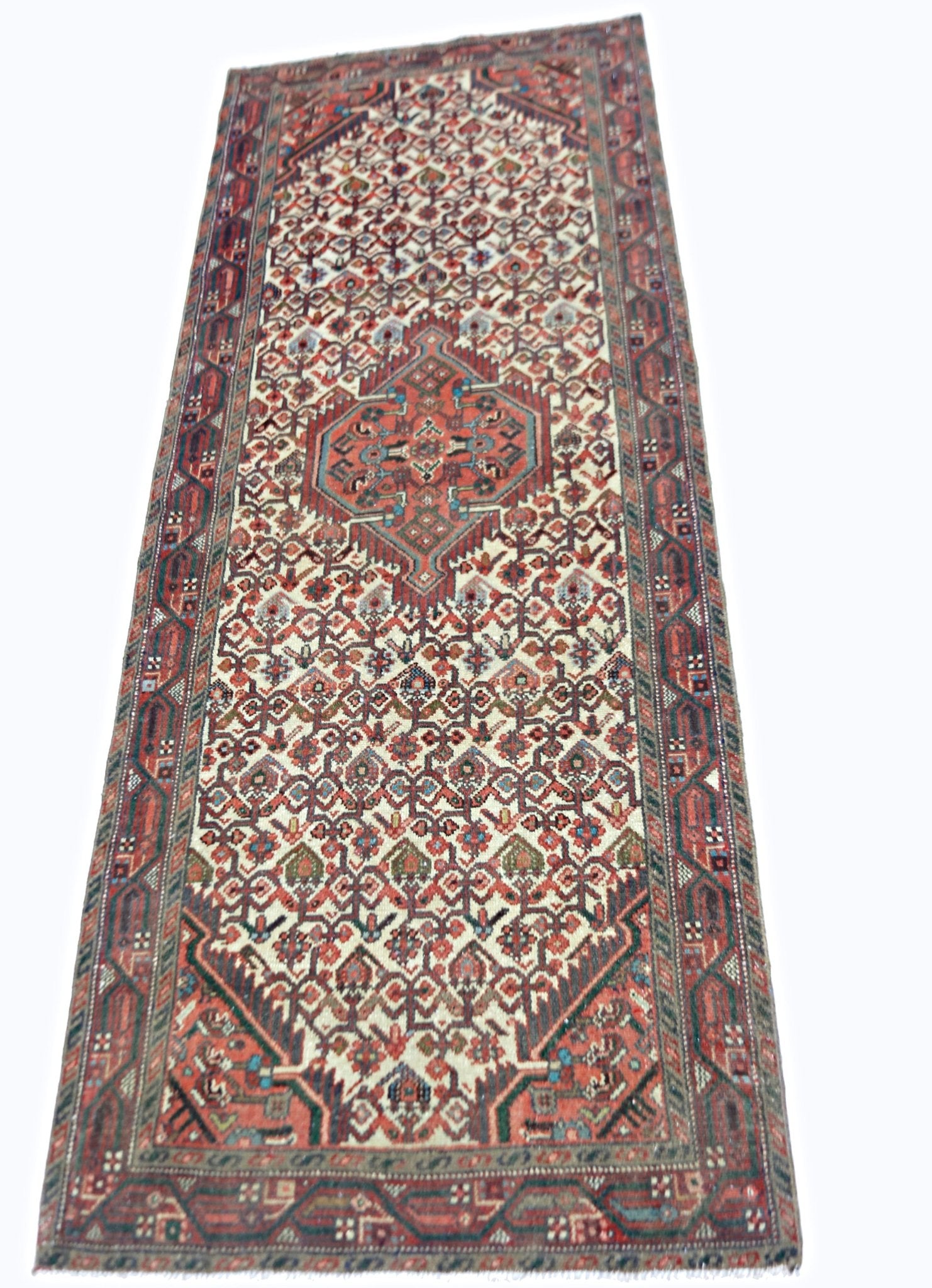 Handmade Vintage Persian Hallway Runner | 185 x 72 cm | 6'1" x 2'5" - Najaf Rugs & Textile