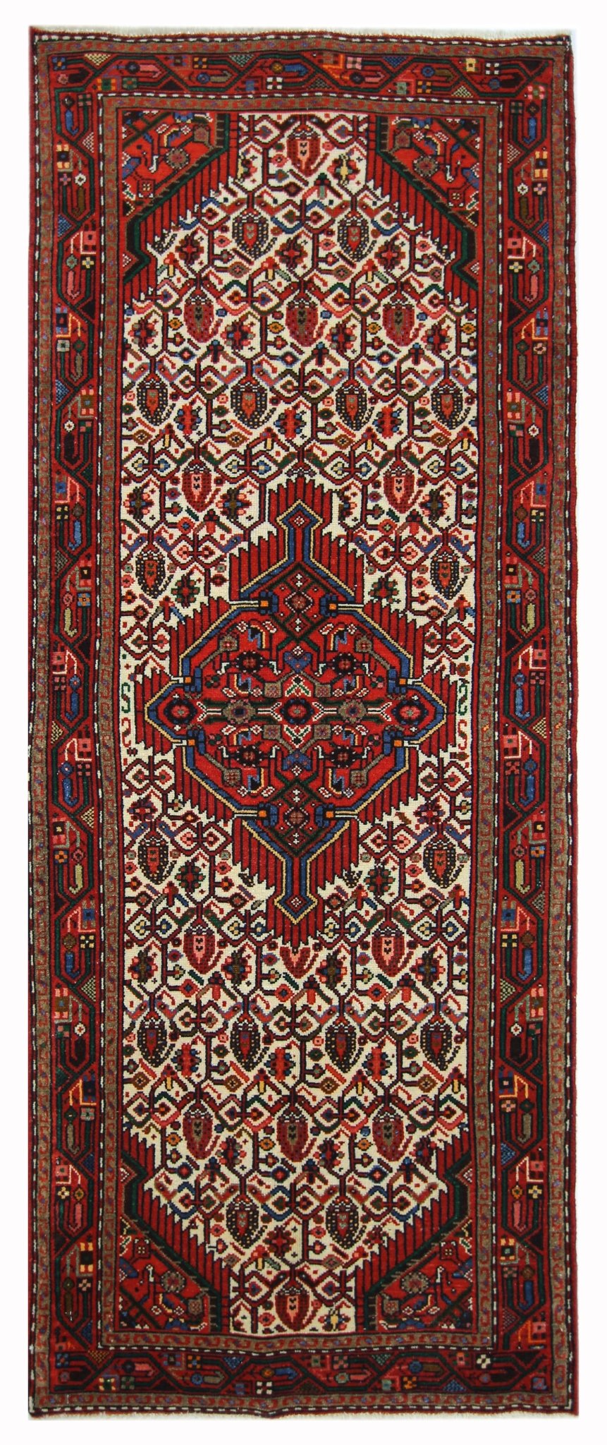Handmade Vintage Persian Hallway Runner | 188 x 77 cm | 6'2" x 2'6" - Najaf Rugs & Textile