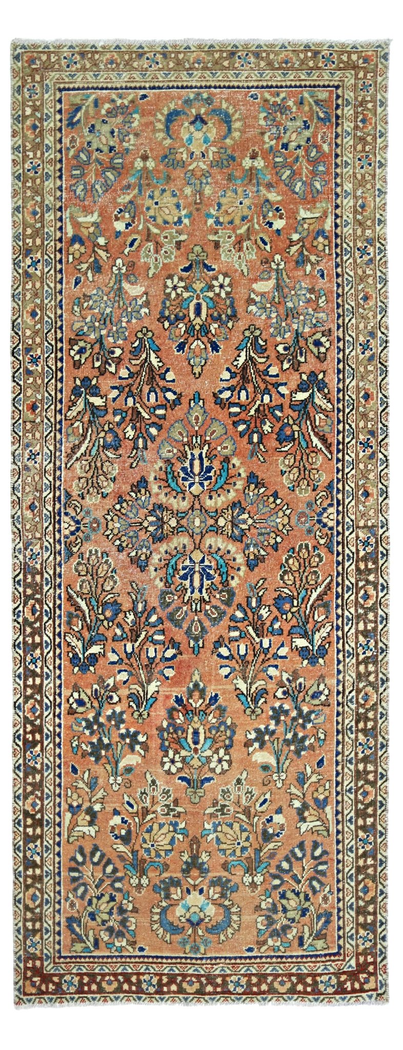 Handmade Vintage Persian Hallway Runner | 194 x 72 cm | 6'4"x 2'4" - Najaf Rugs & Textile