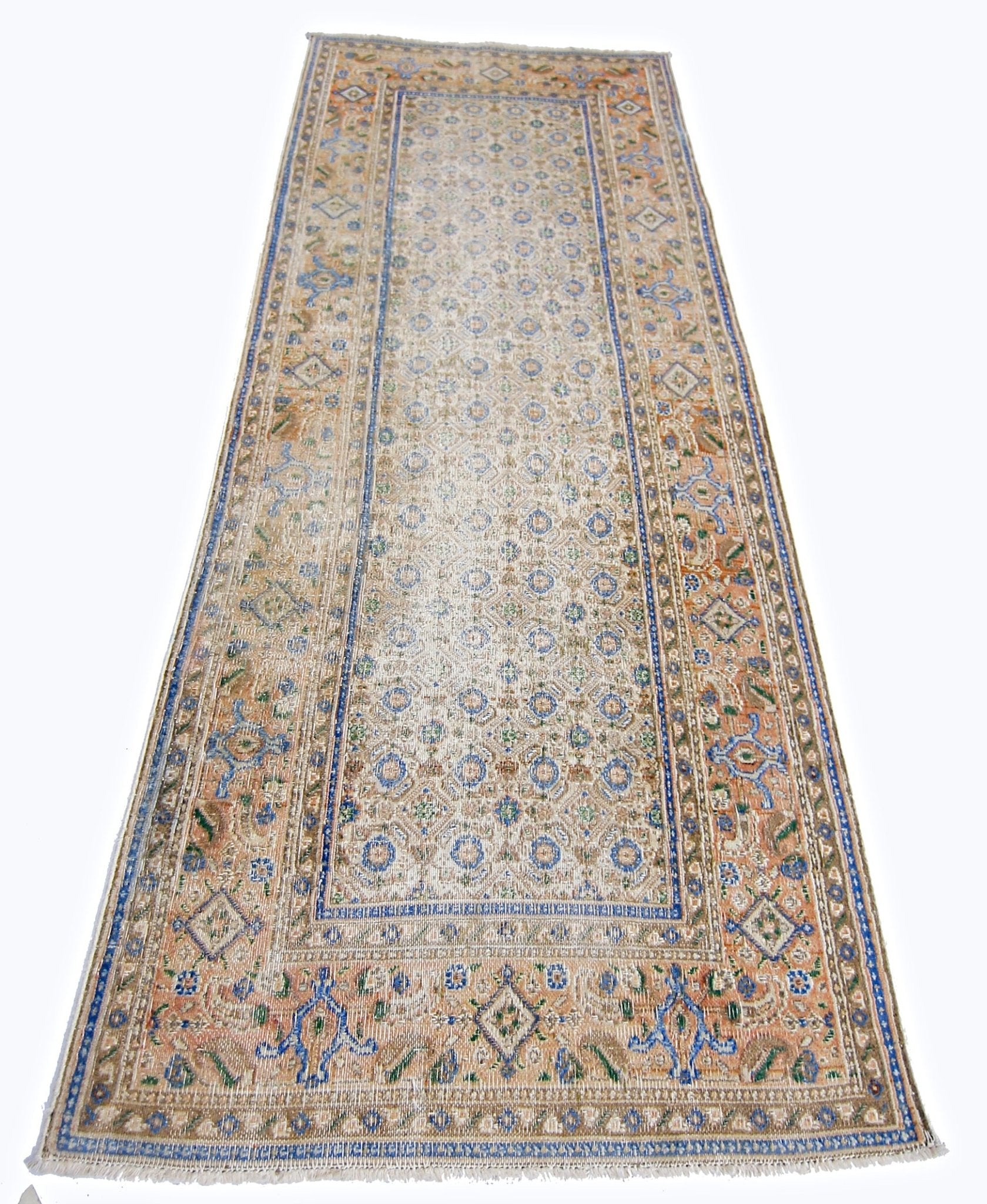 Handmade Vintage Persian Hallway Runner | 195 x 74 cm | 6'5" x 2'5" - Najaf Rugs & Textile