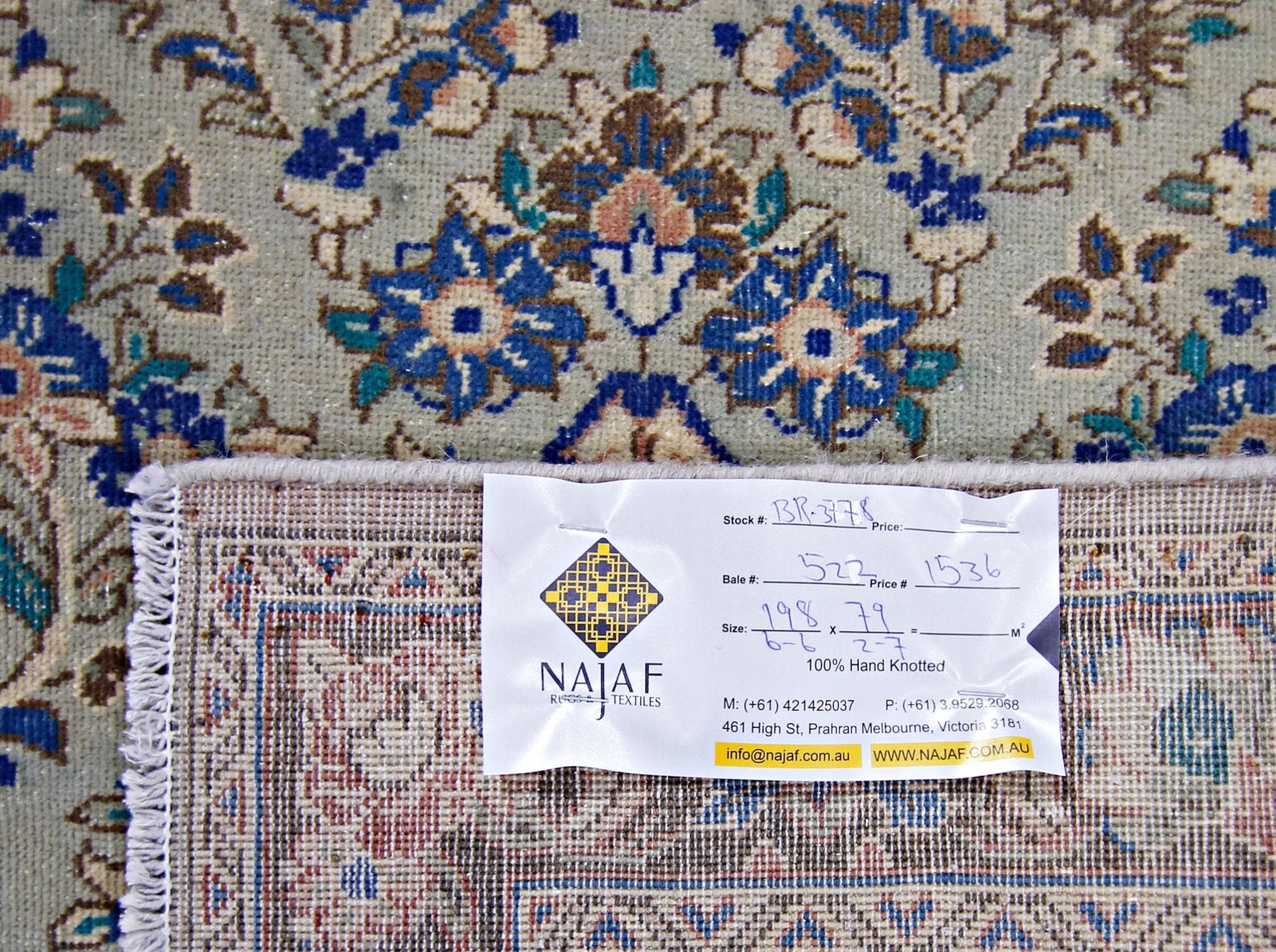 Handmade Vintage Persian Hallway Runner | 198 x 79 cm | 6'6" x 2'7" - Najaf Rugs & Textile