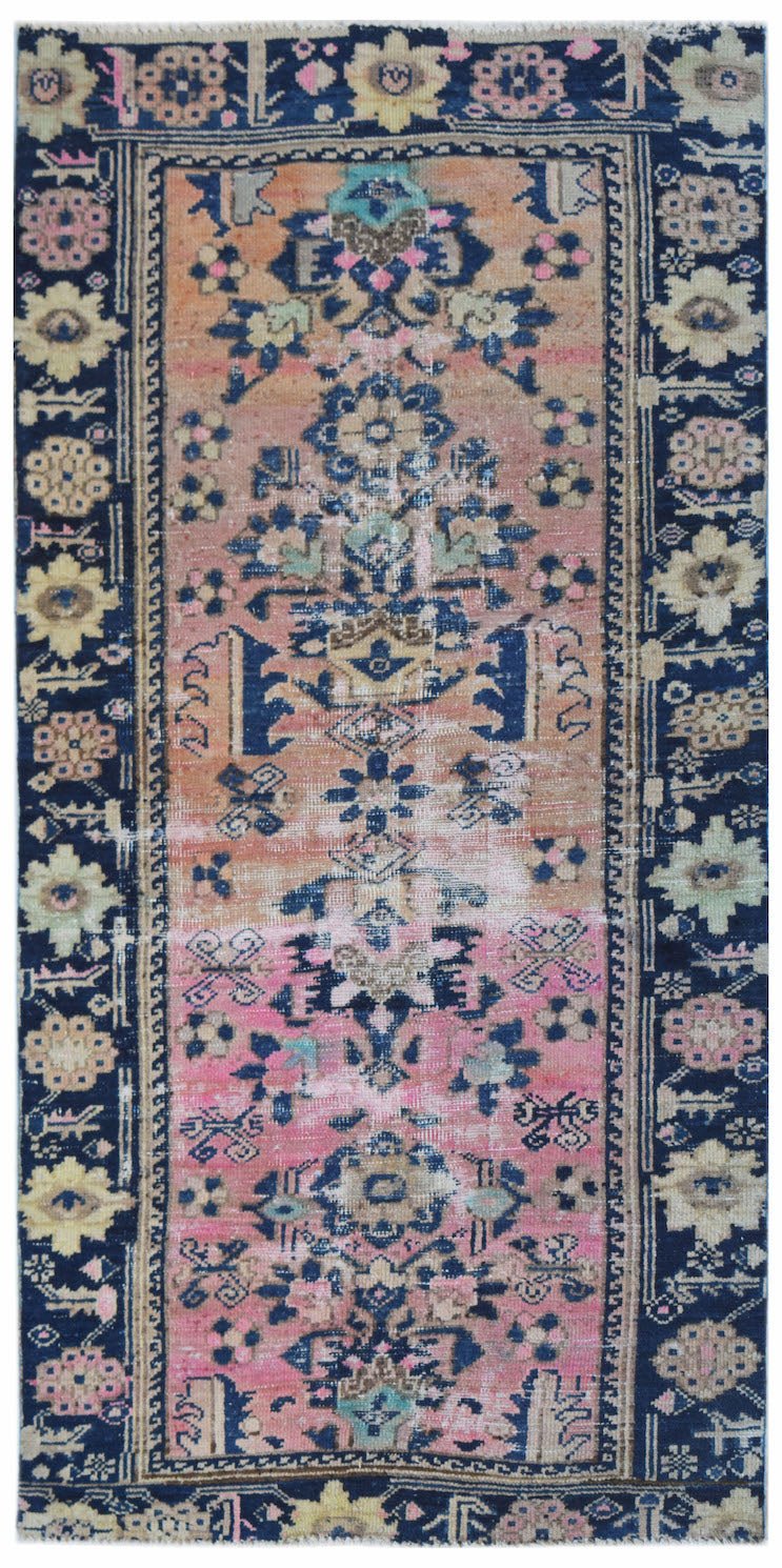Handmade Vintage Persian Hallway Runner | 201 x 101 cm | 6'7" x 3'4" - Najaf Rugs & Textile