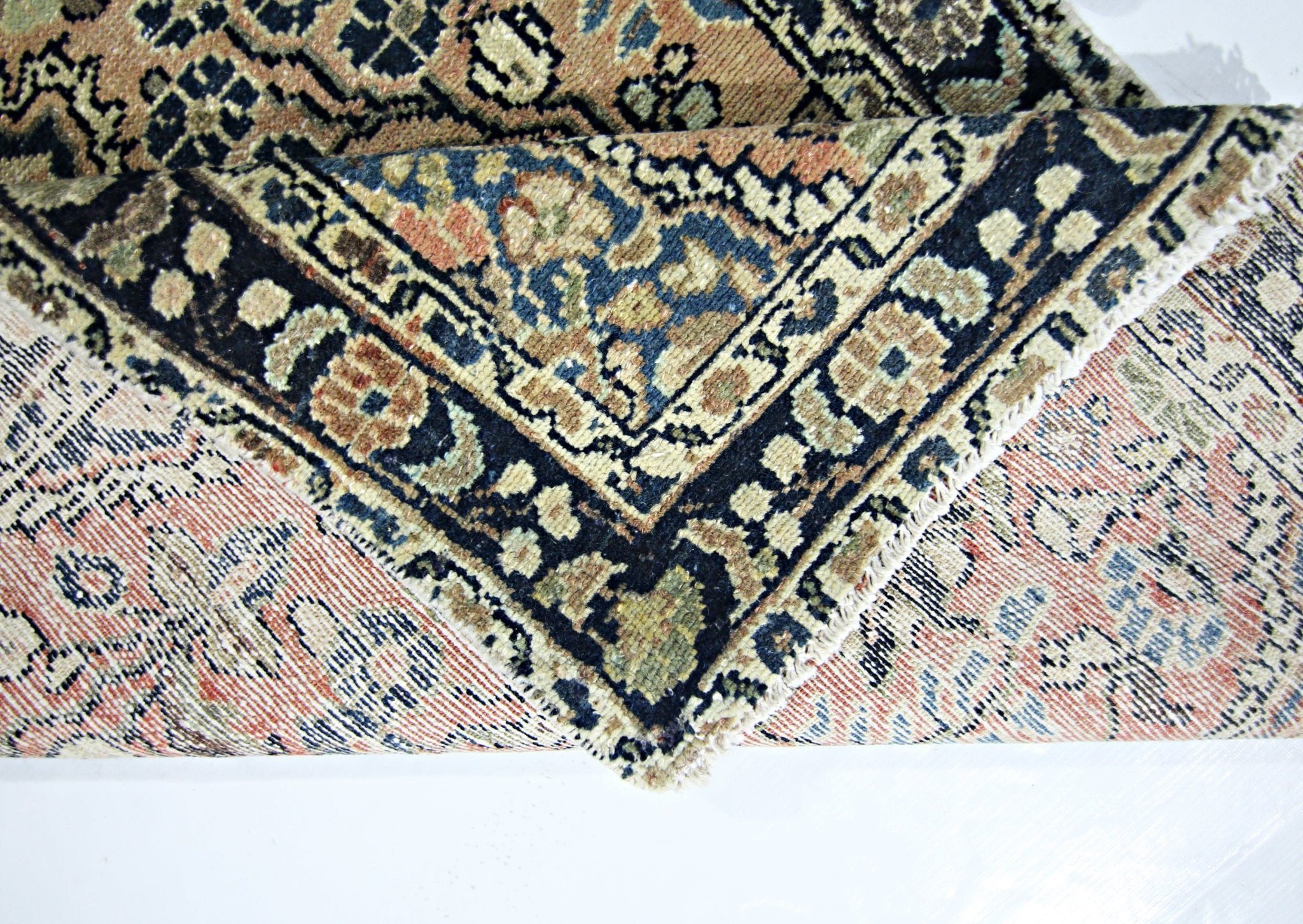Handmade Vintage Persian Hallway Runner | 201 x 75 cm | 6'7" x 2'5" - Najaf Rugs & Textile