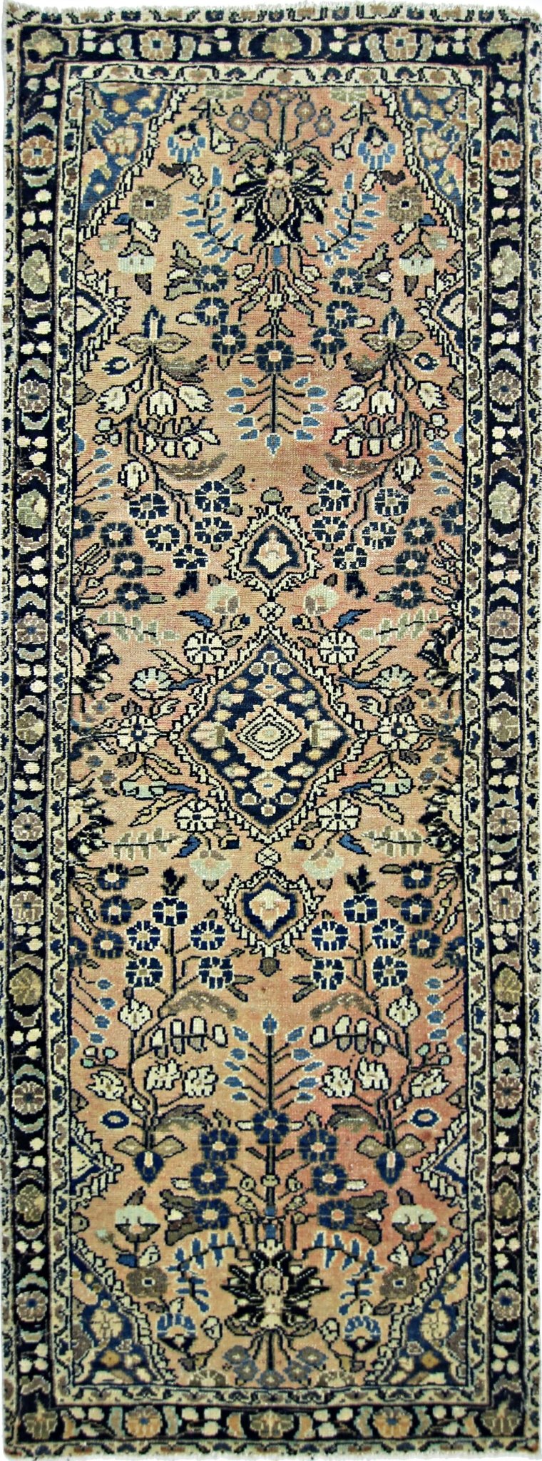 Handmade Vintage Persian Hallway Runner | 201 x 75 cm | 6'7" x 2'5" - Najaf Rugs & Textile