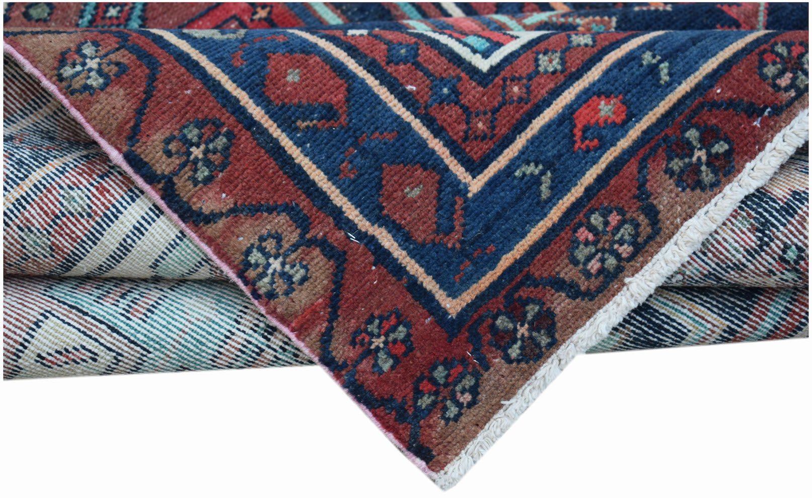 Handmade Vintage Persian Hallway Runner | 210 x 102 cm | 6'11" x 3'4" - Najaf Rugs & Textile