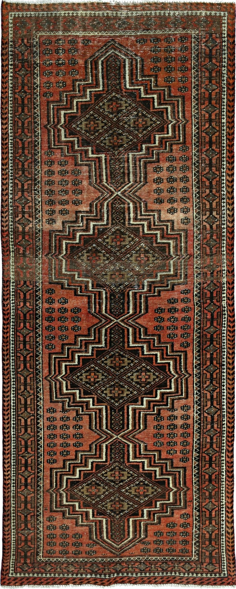 Handmade Vintage Persian Hallway Runner | 225 x 88 cm | 7'4"x 2'10" - Najaf Rugs & Textile